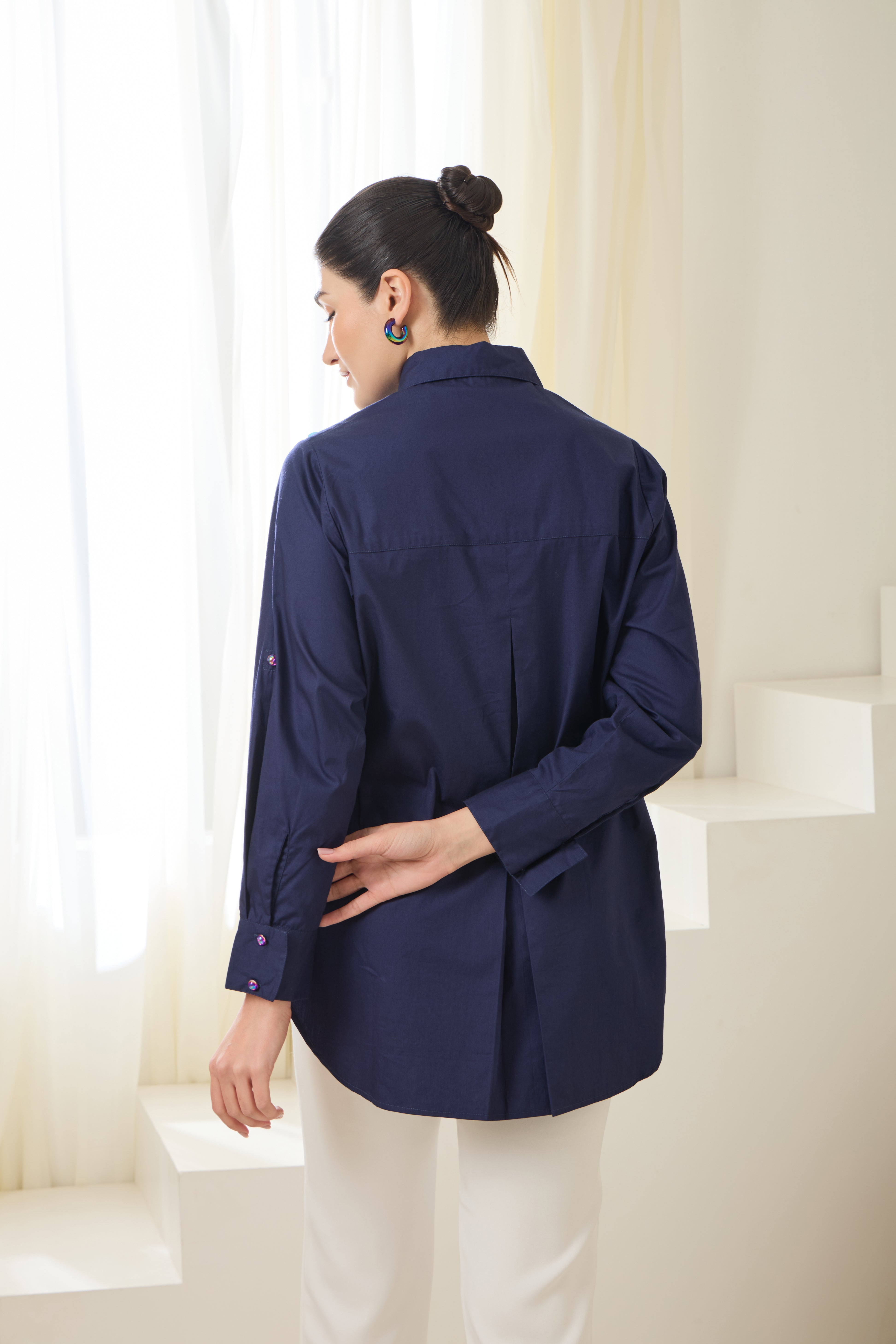 IMPERIAL SEQUINED POPLIN SHIRT