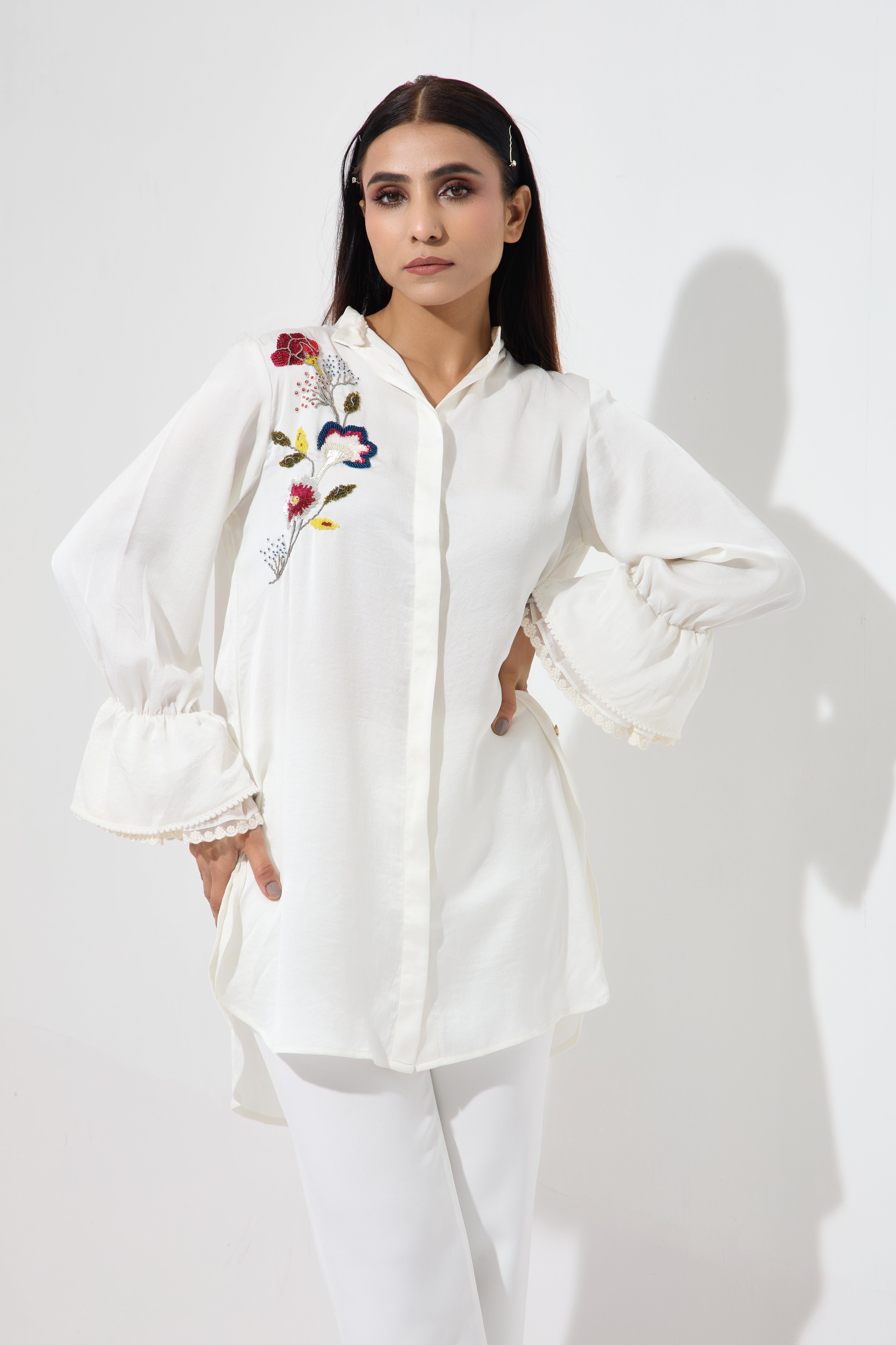 milady embroidered formal long too