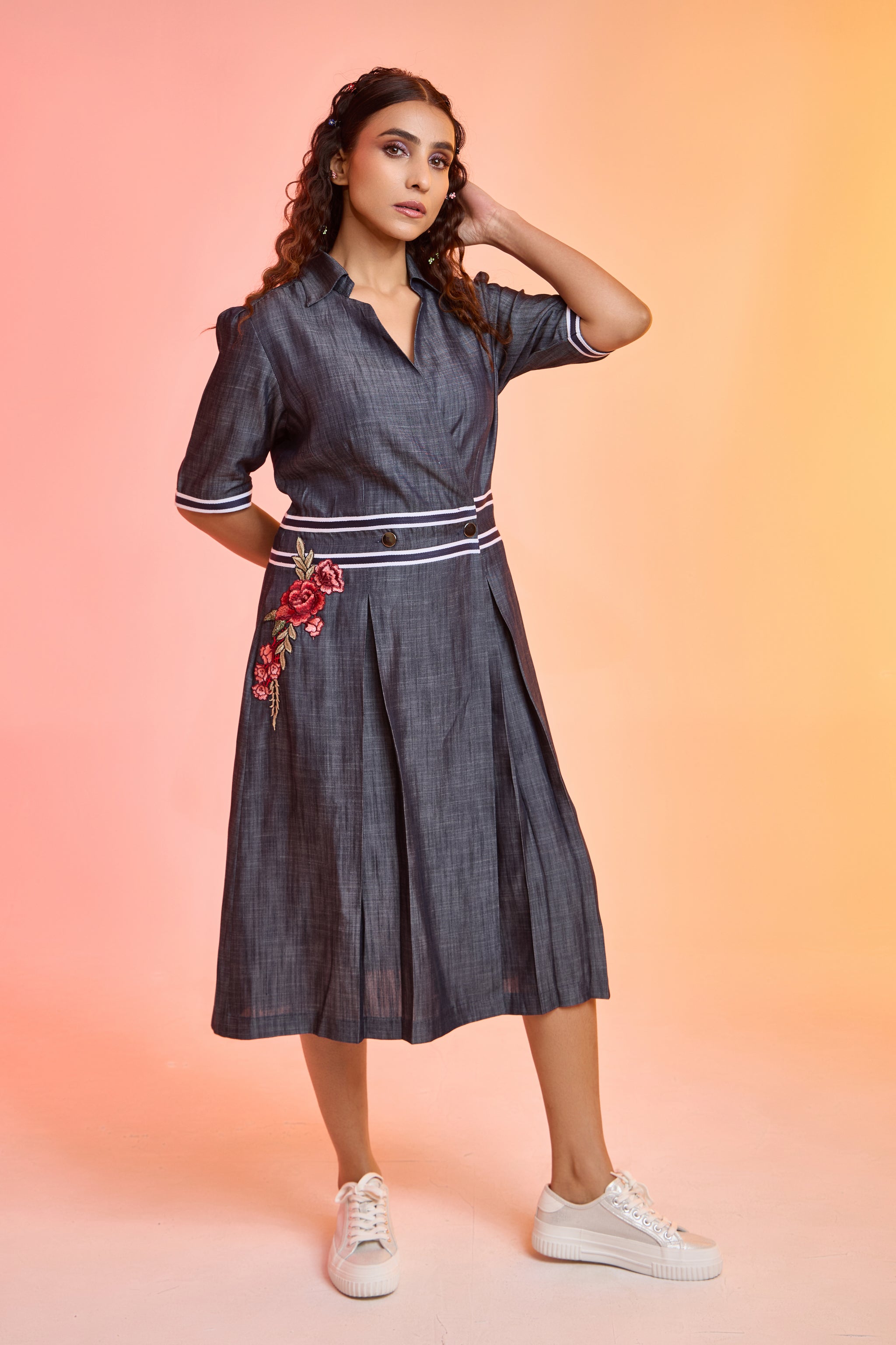 DENIMELLE formal denim dress