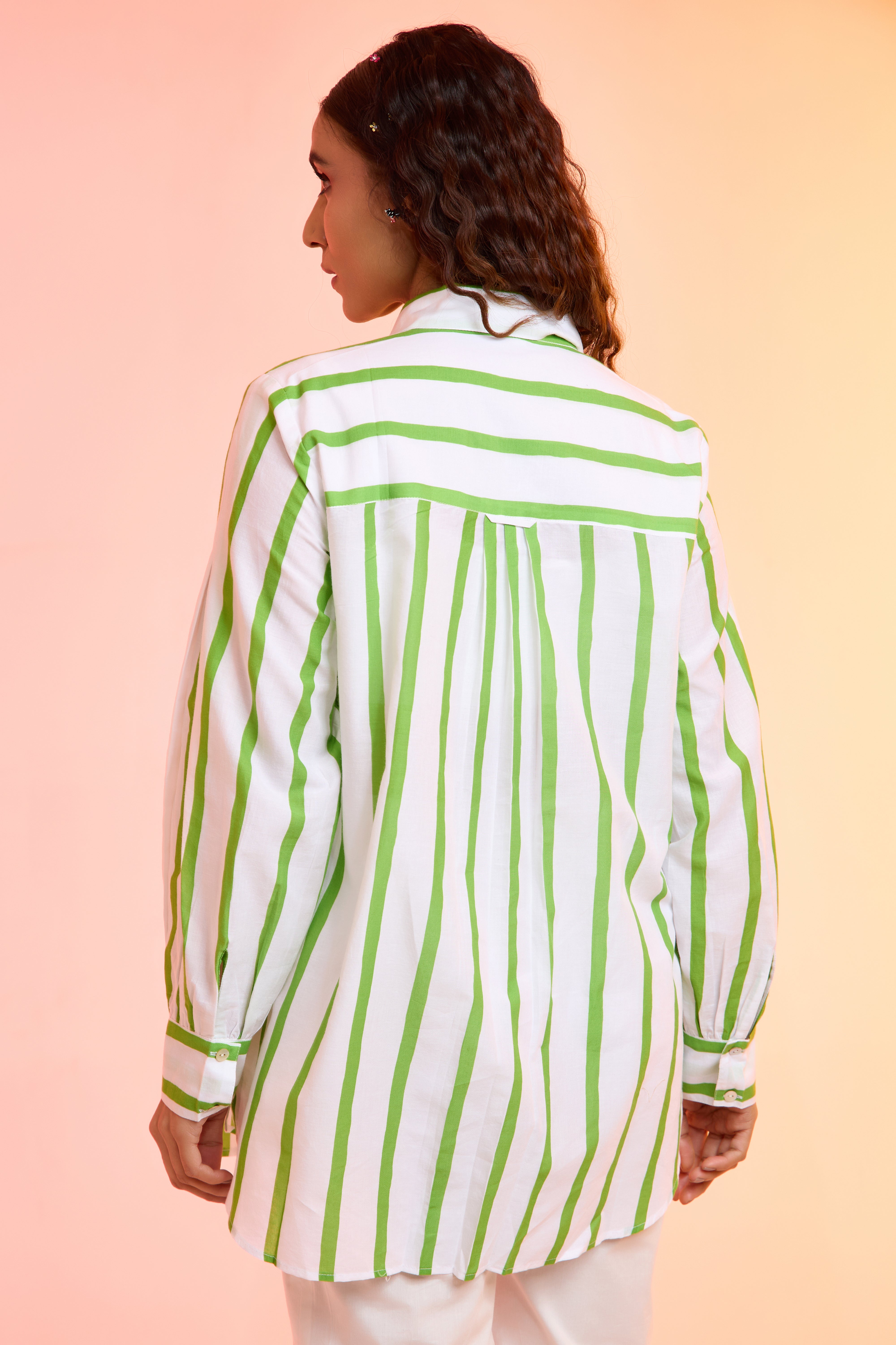 MYSTRIPE printed cotton shirt
