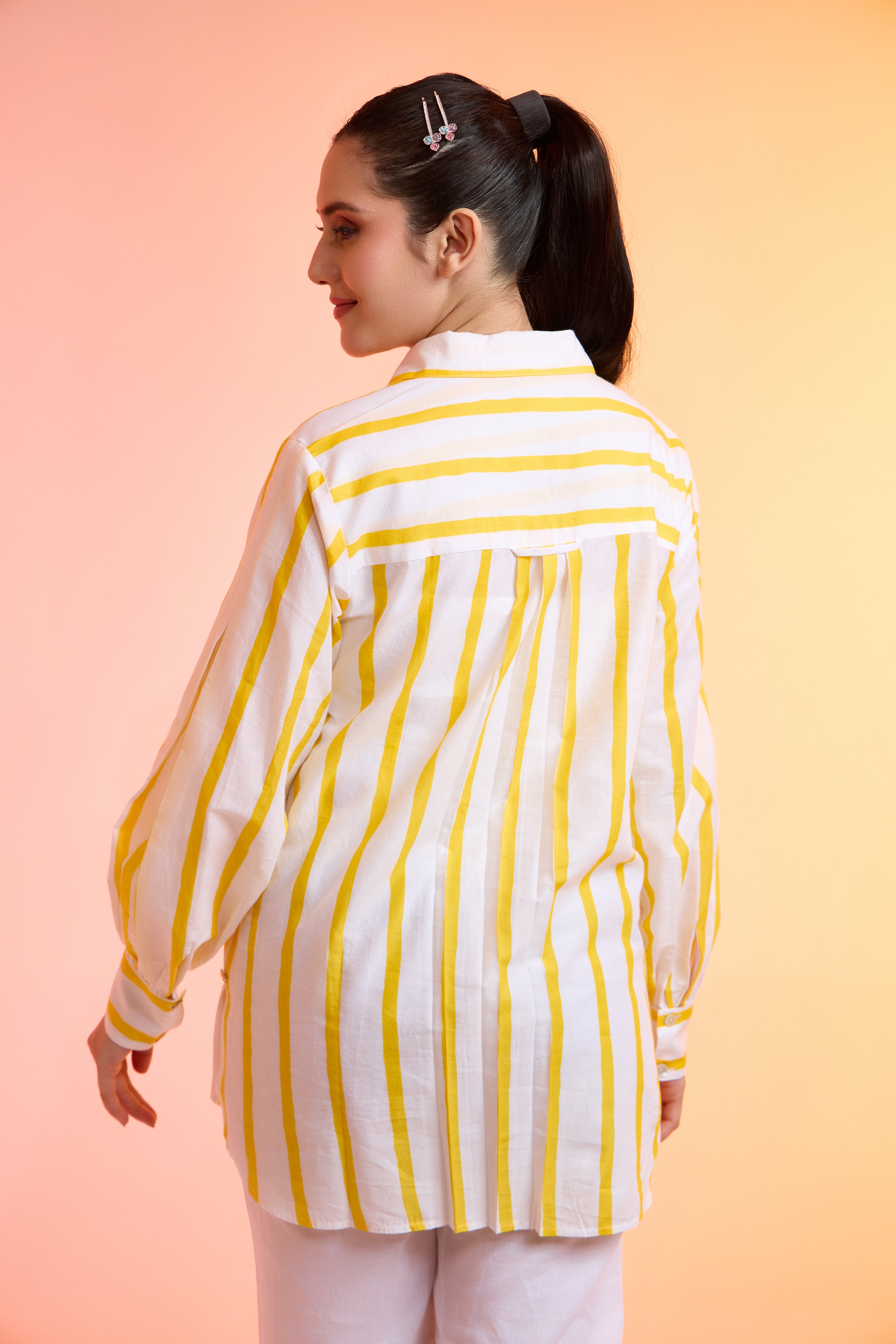 MYSTRIPE printed cotton shirt