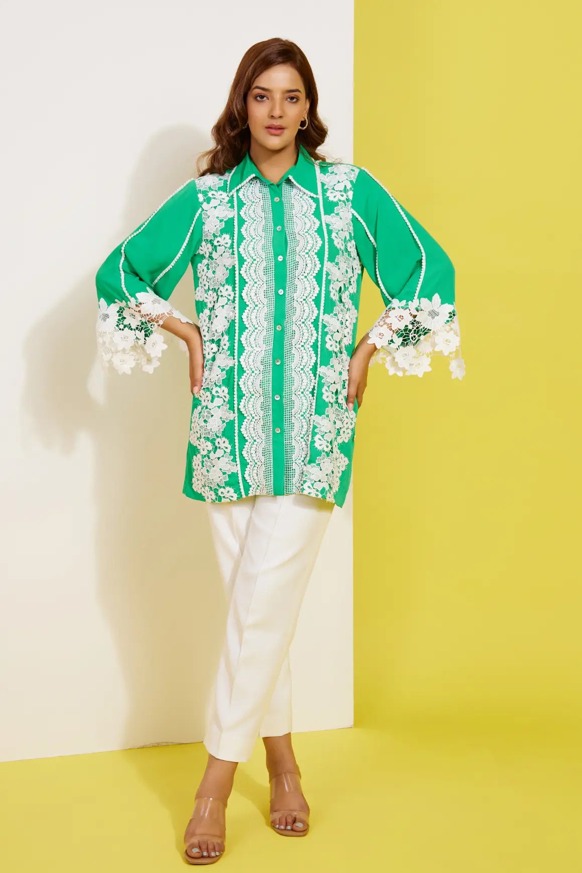 just lace formal shirt