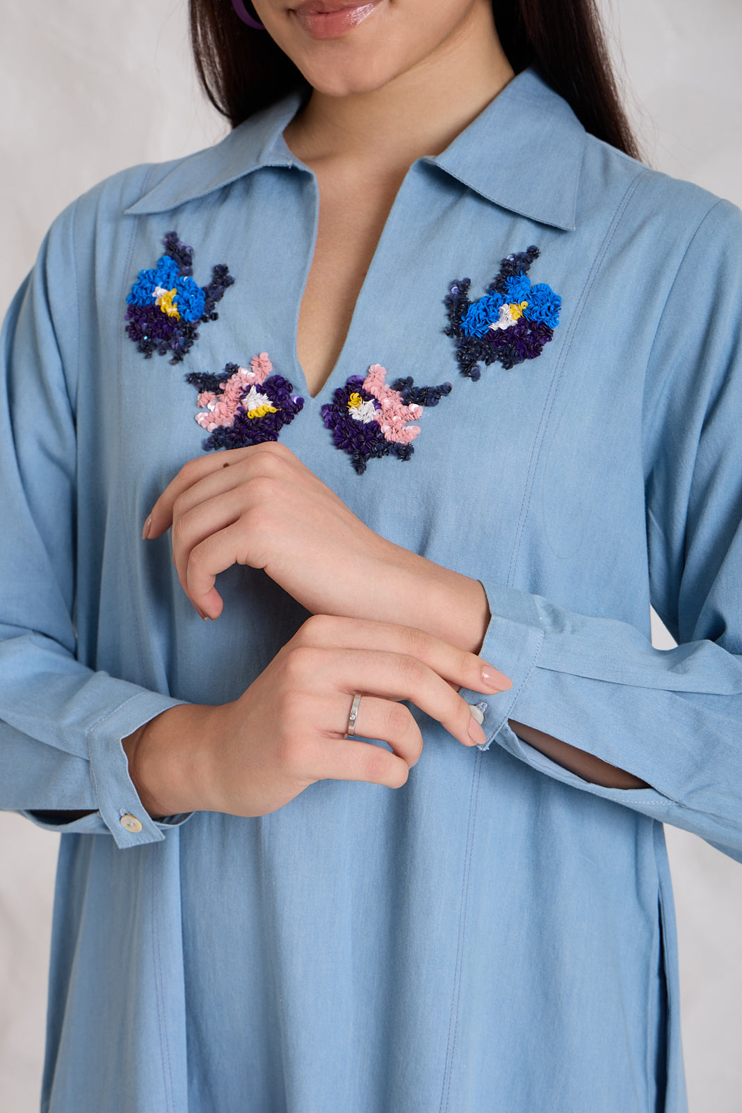 BEBE denim dress