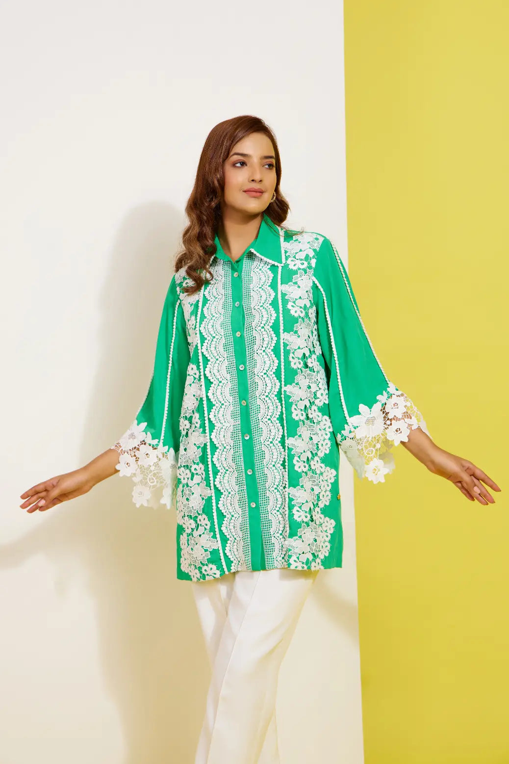 just lace formal shirt