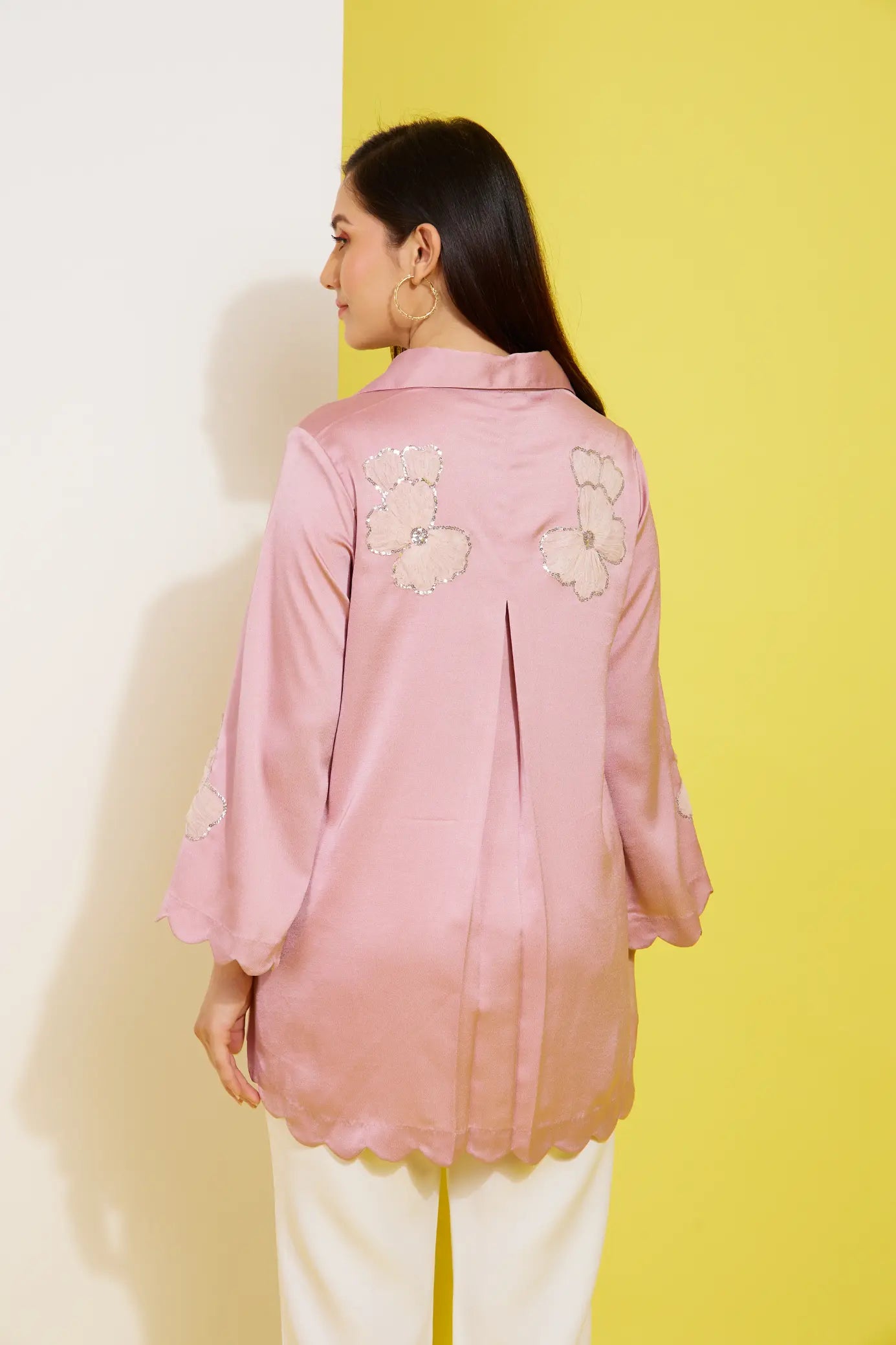 Shimmy formal sequined shirt