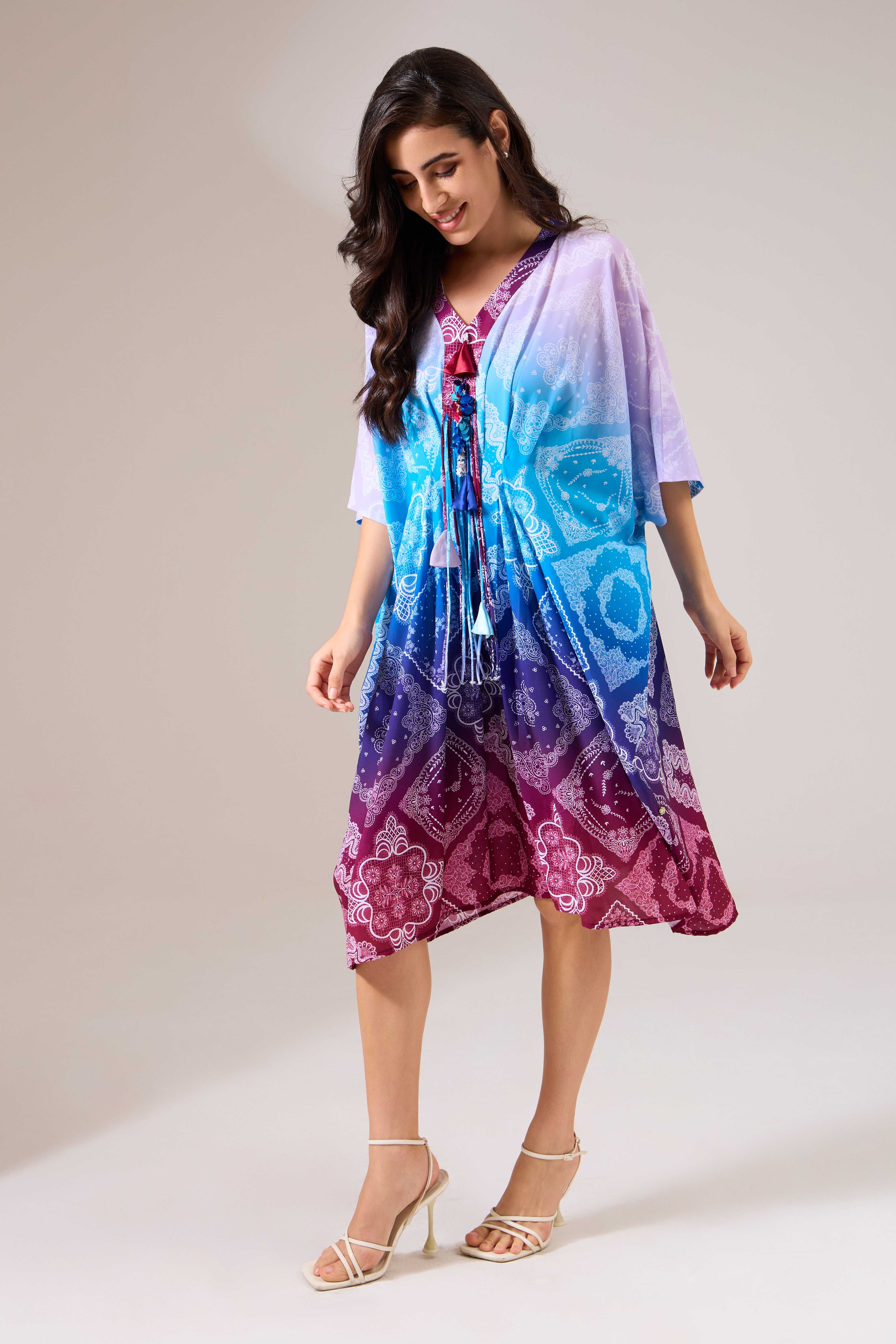 Ombrella printed dress