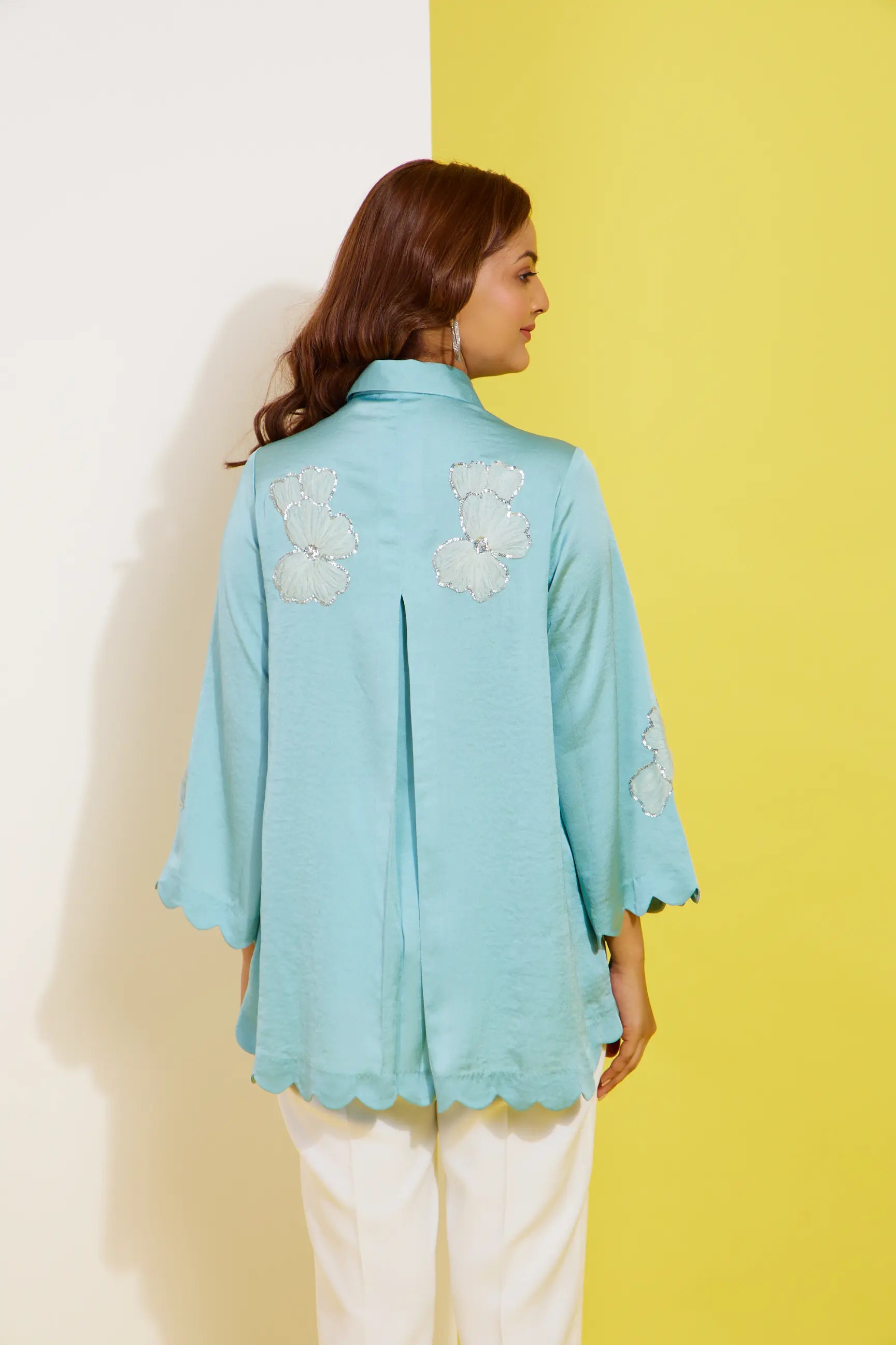 Shimmy formal sequined shirt