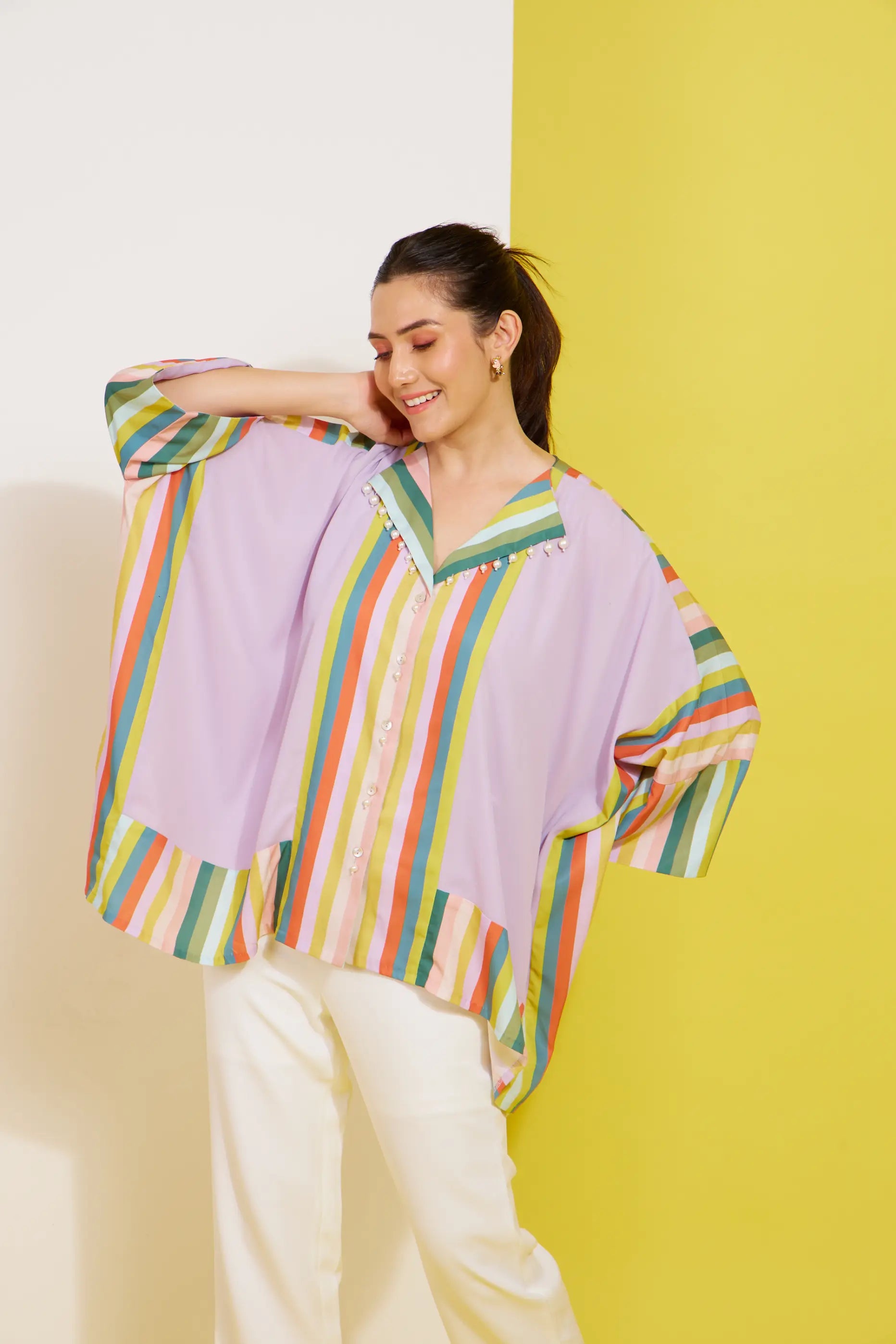 kaftaanish printed shirt