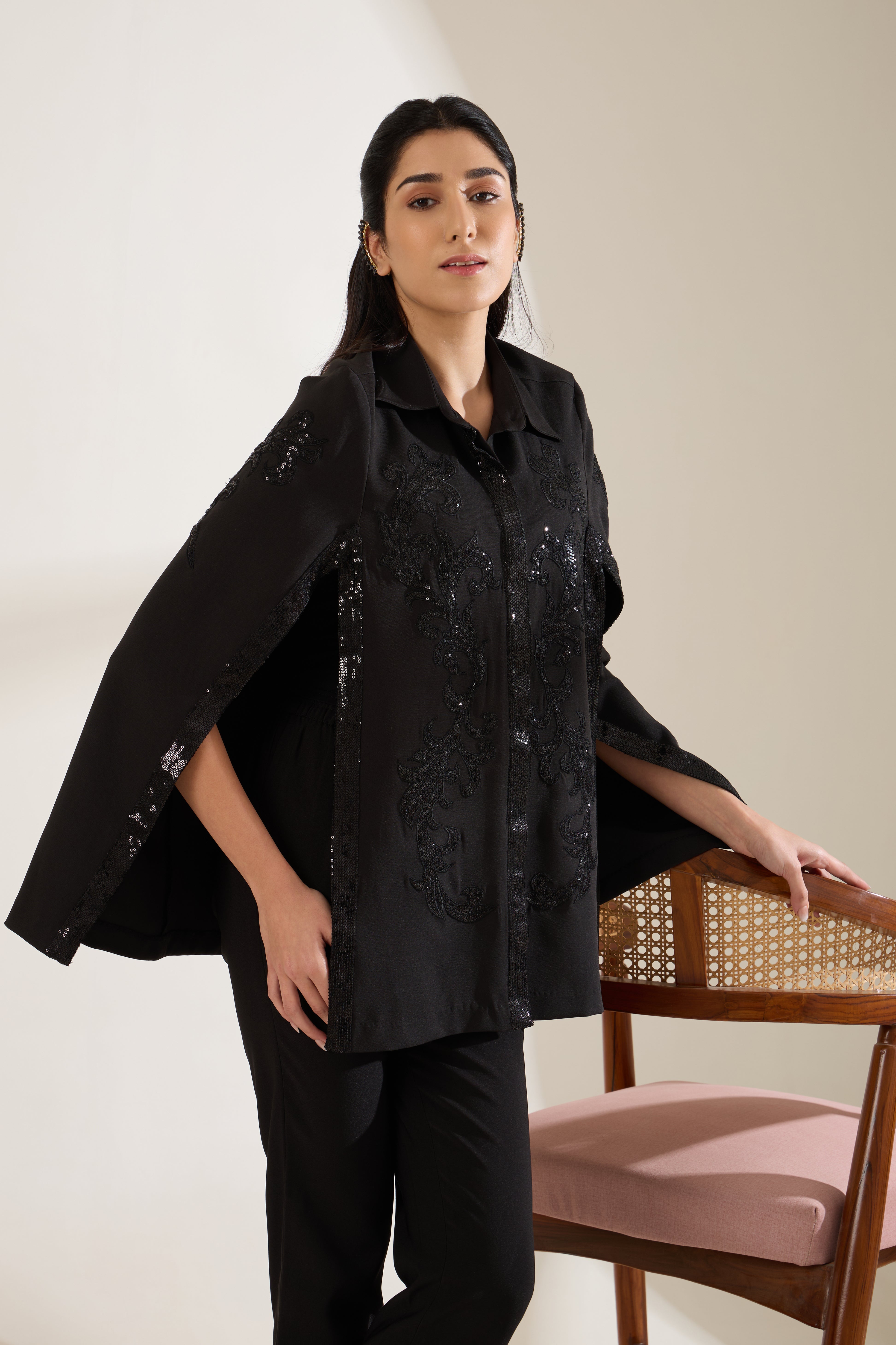 ABSOLUTE SEQUINED CAPE