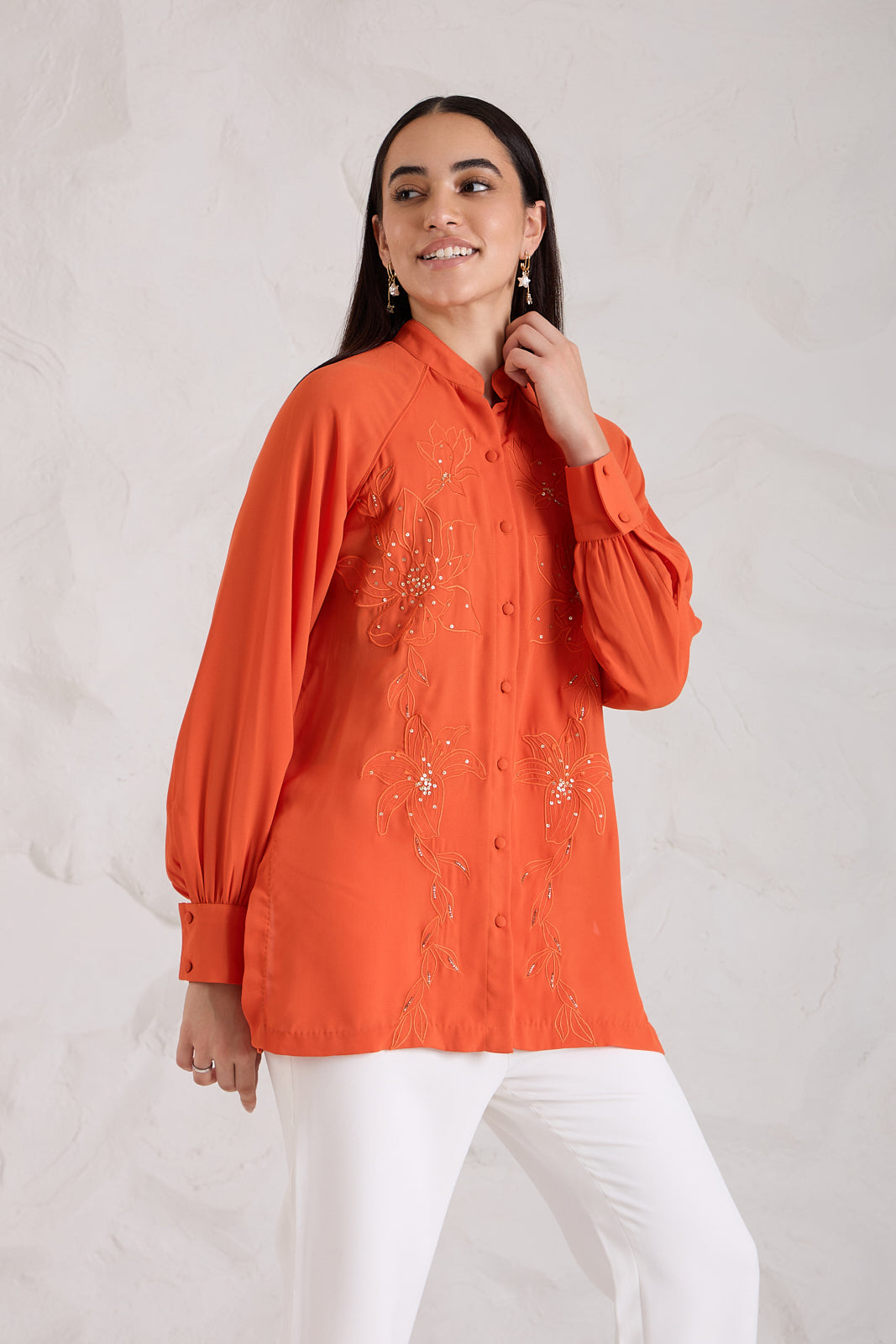 CHARMER embroidered shirt