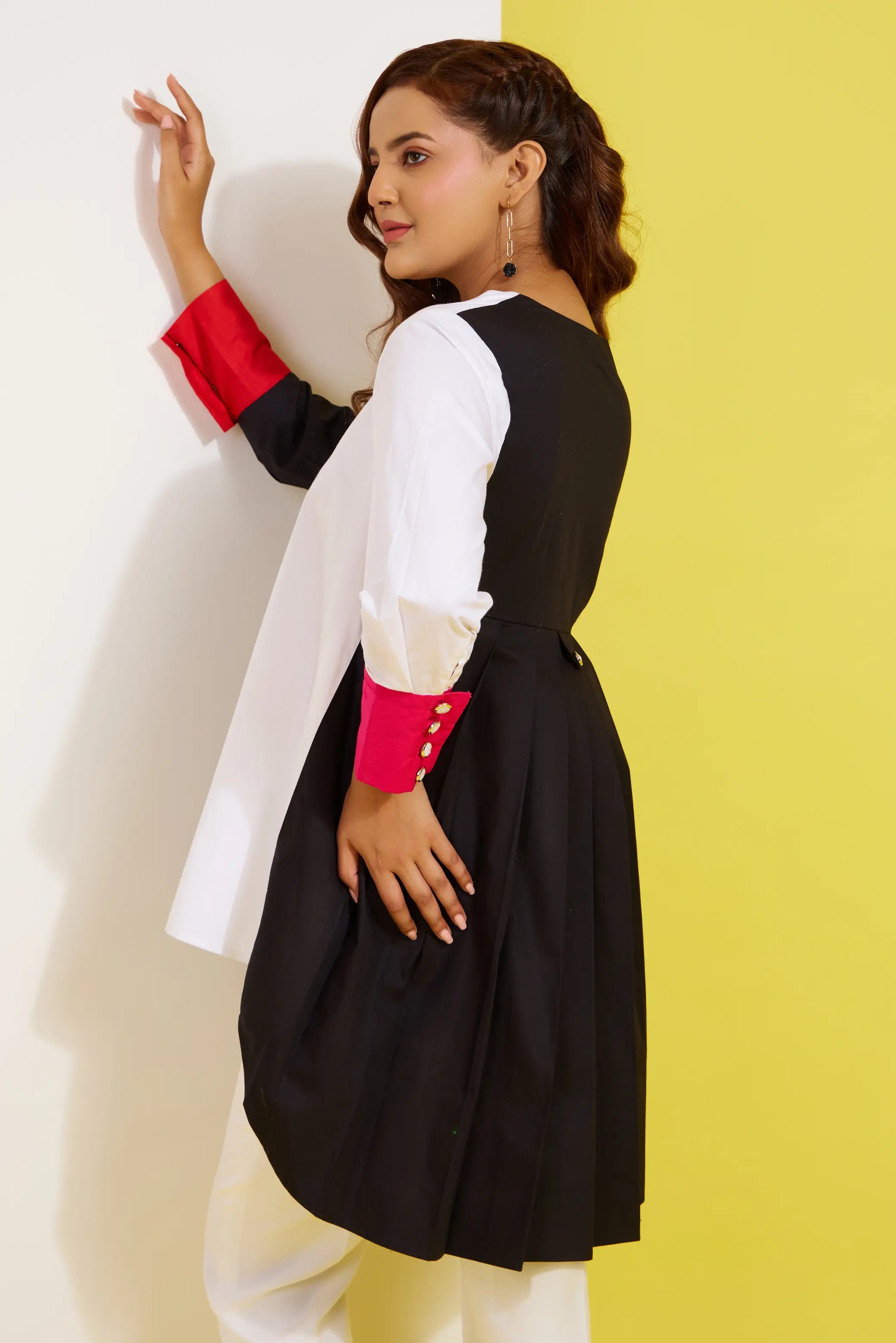 STELLAR 4 cotton colour block shirt