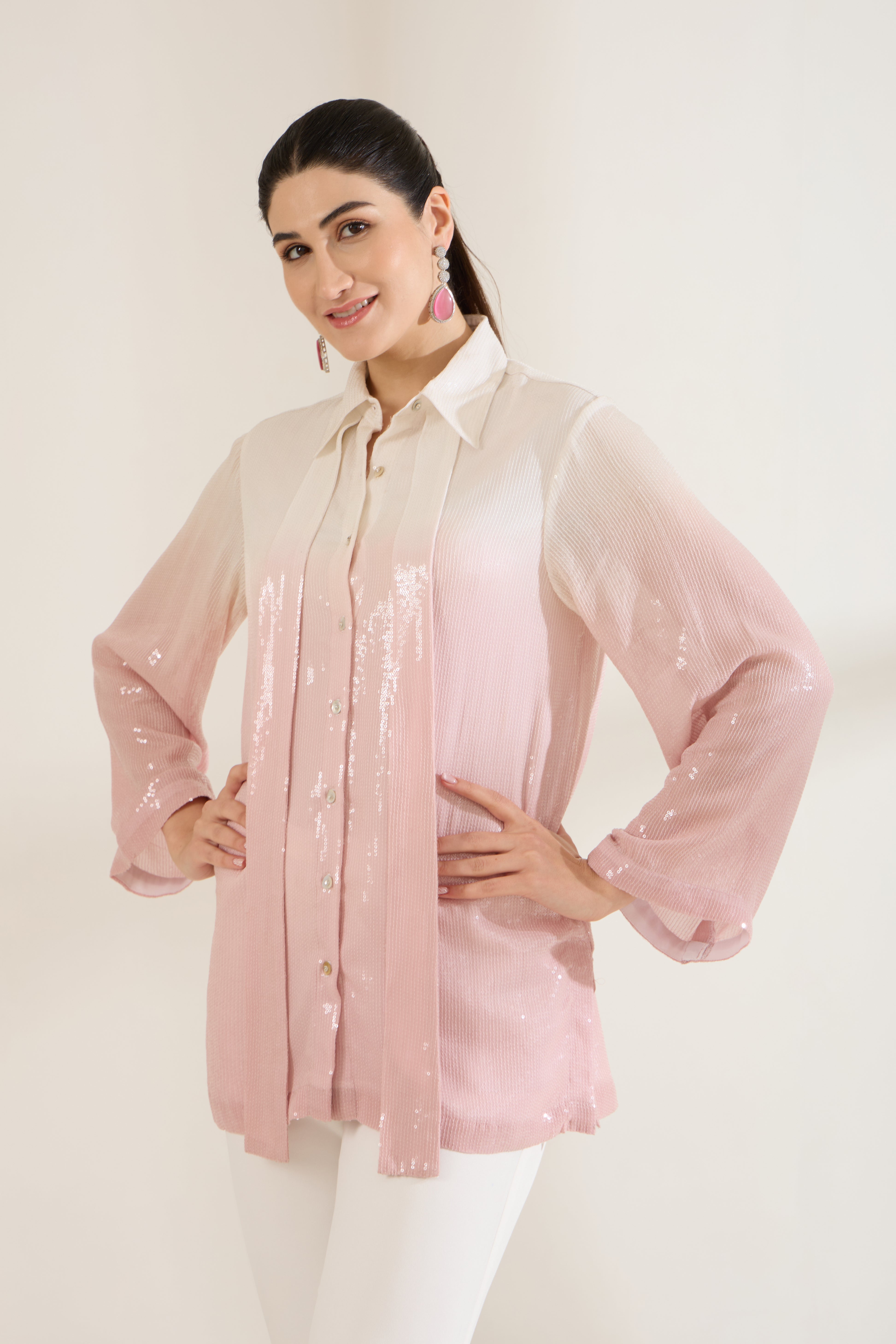 SEQUINLOVE OMBRE FORMAL SHIRT