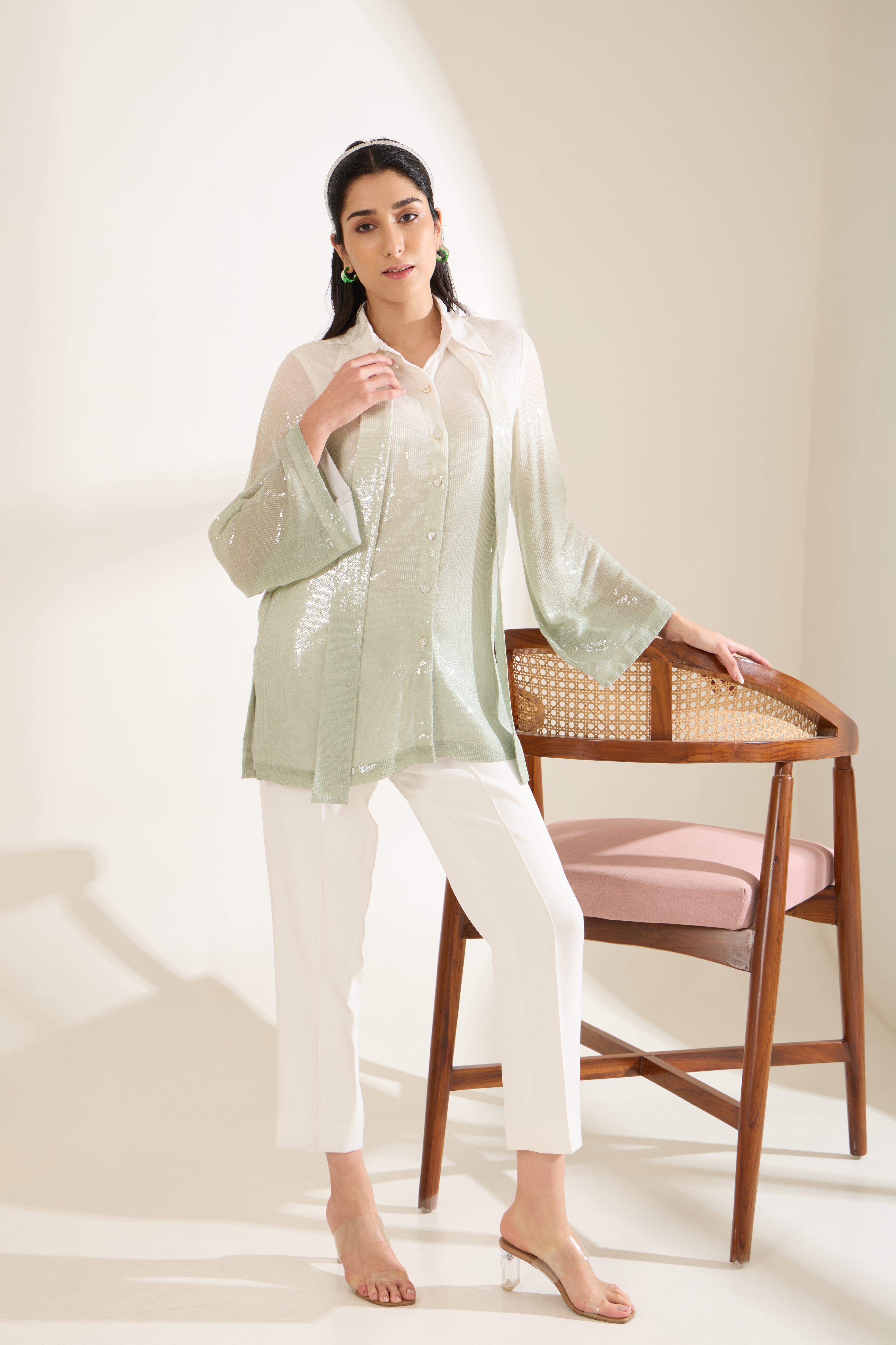 SEQUINLOVE OMBRE FORMAL SHIRT