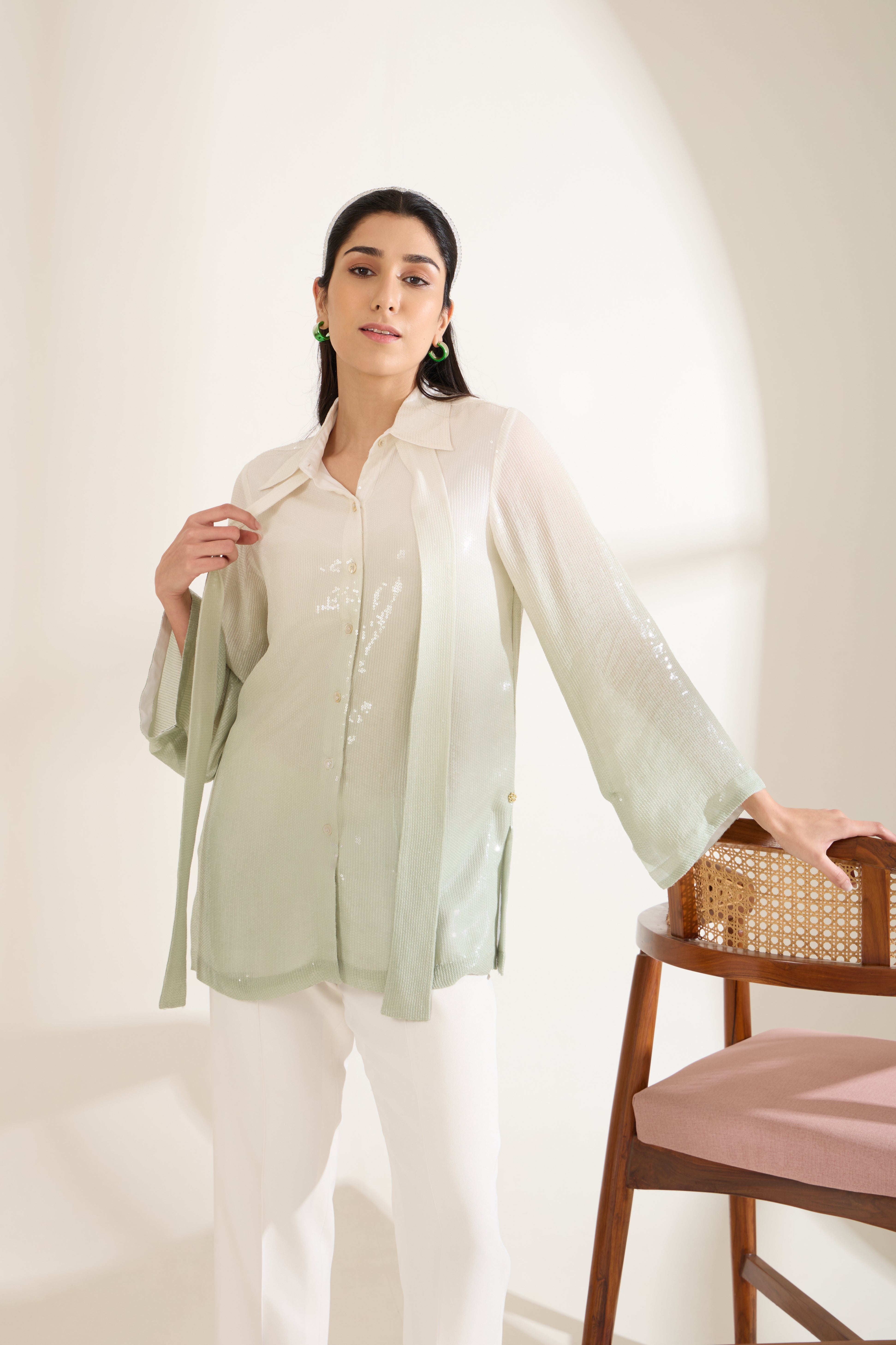 SEQUINLOVE OMBRE FORMAL SHIRT