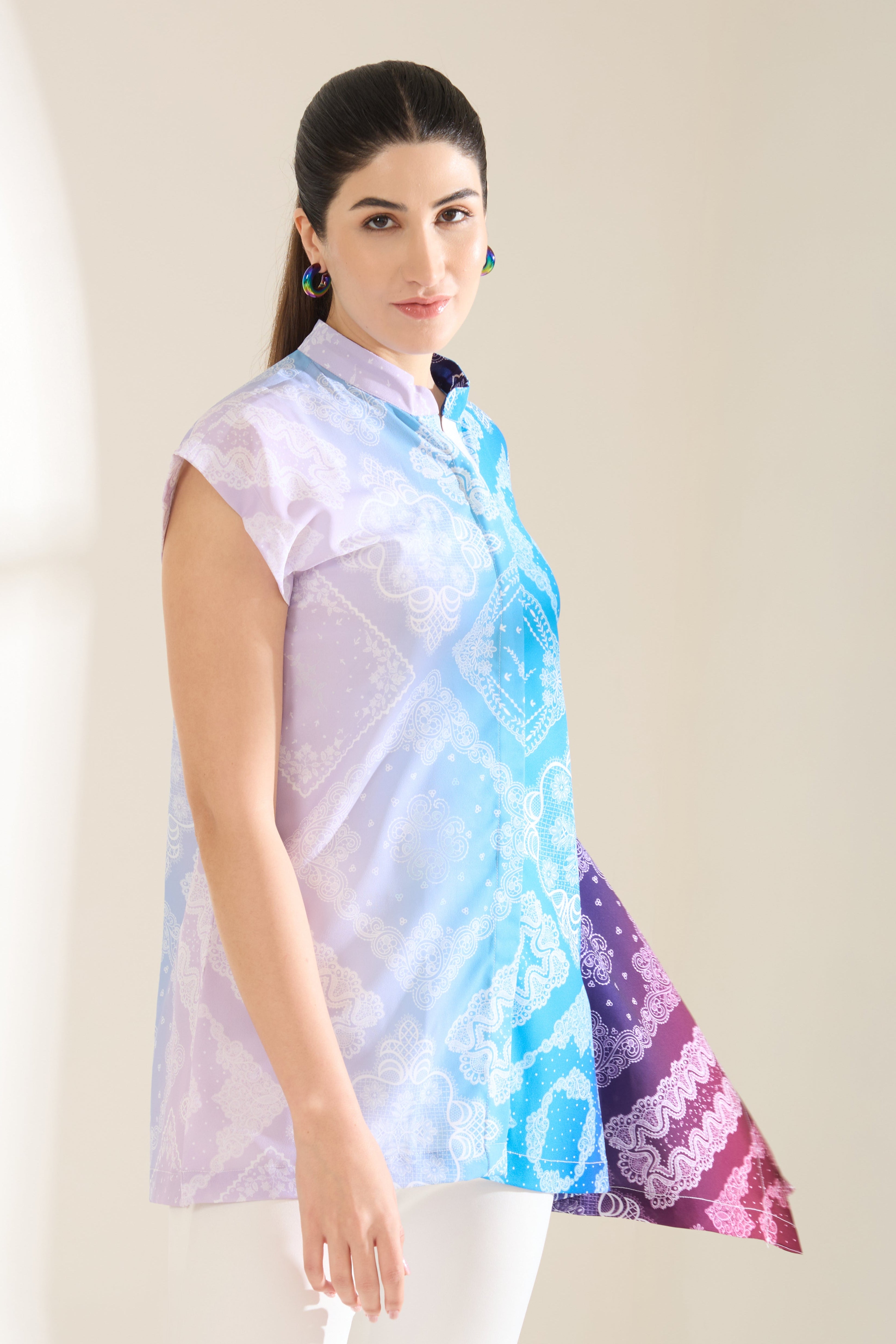 SWAY PRINTED GEORGETTE SHIRT