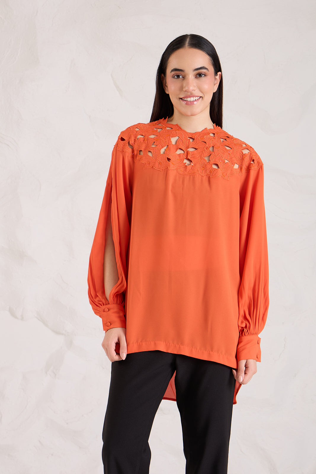 MARIGOLD cutwork top