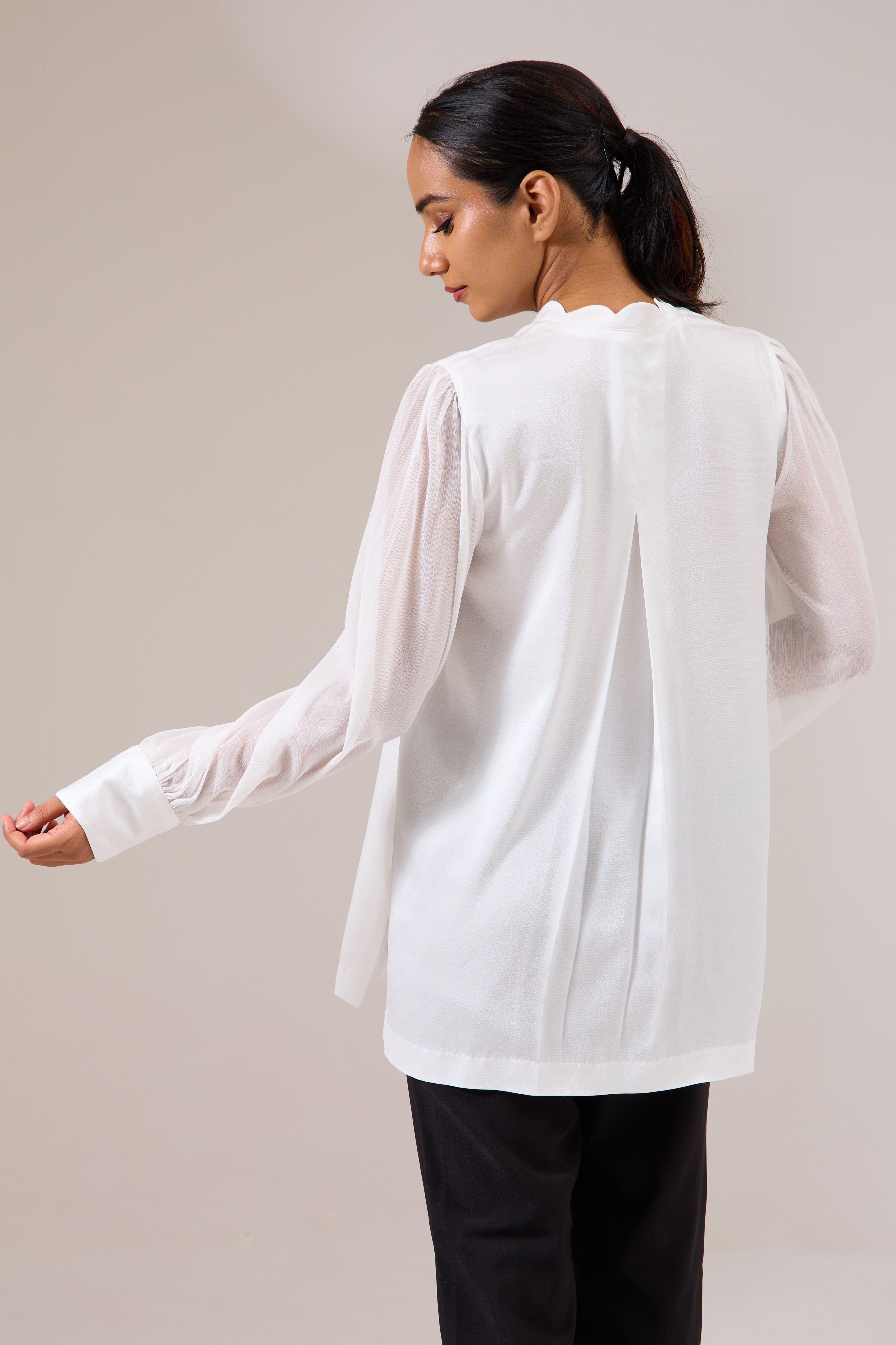 garland formal crepe shirt