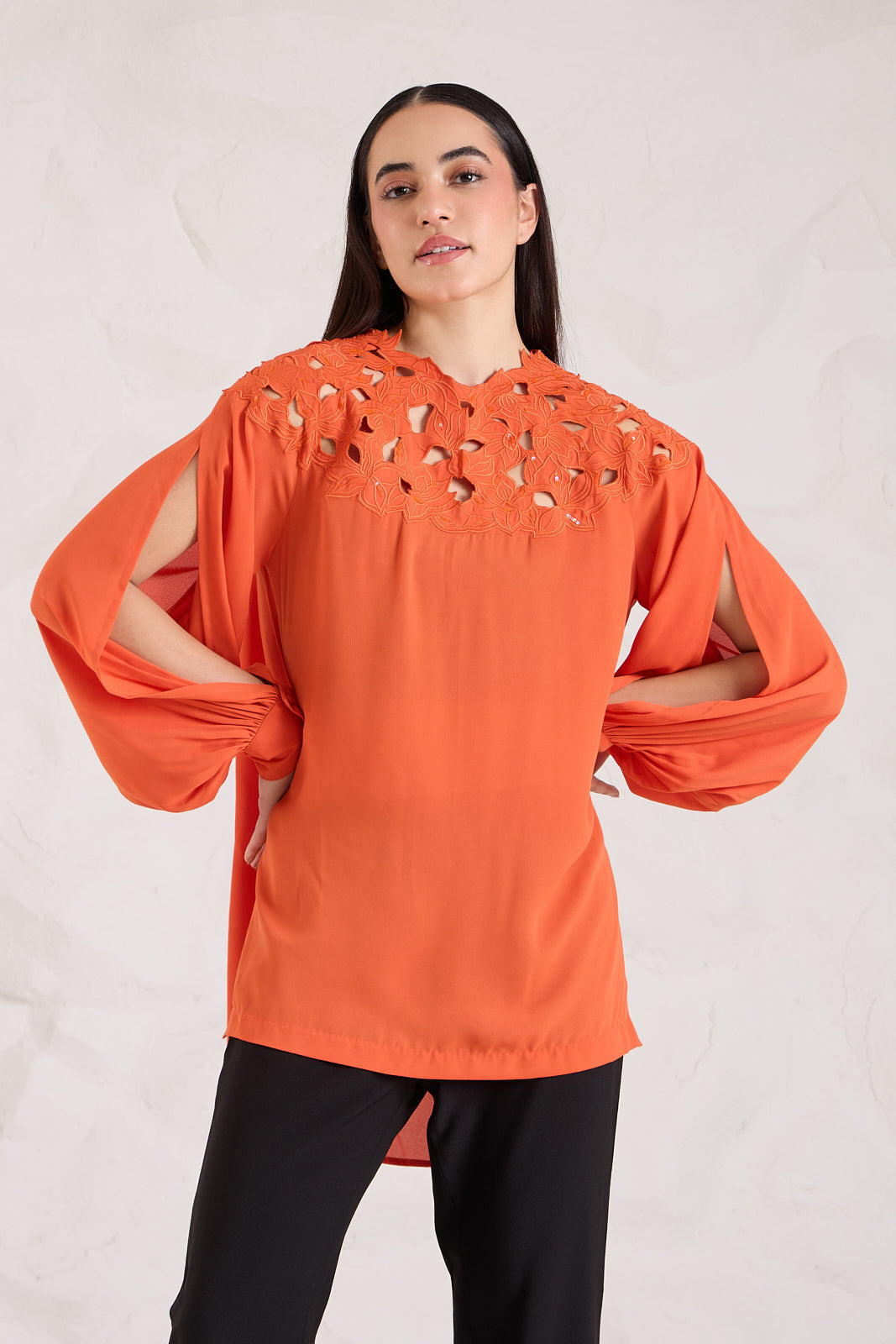 MARIGOLD cutwork top