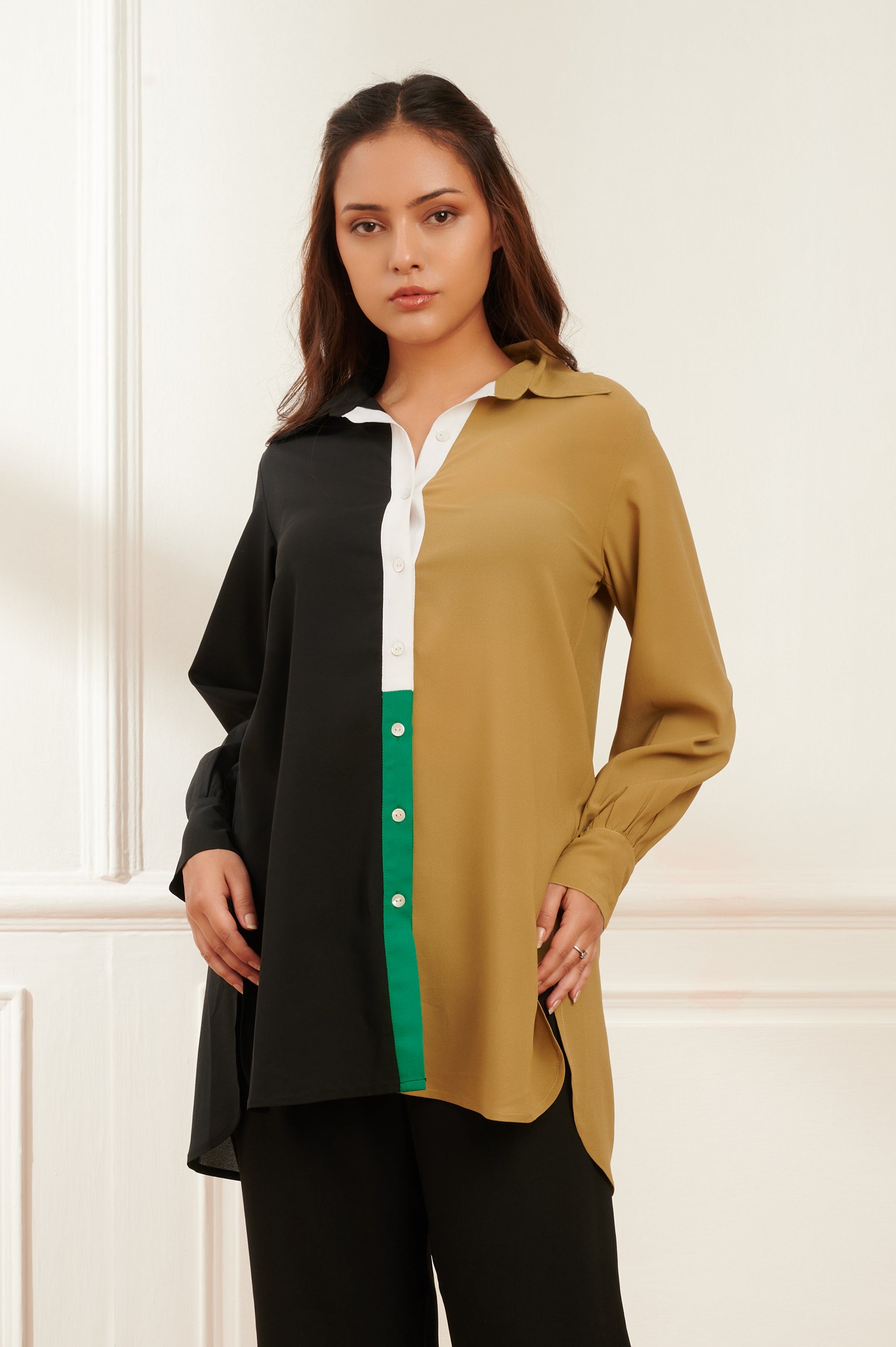 CACTUS color block shirt