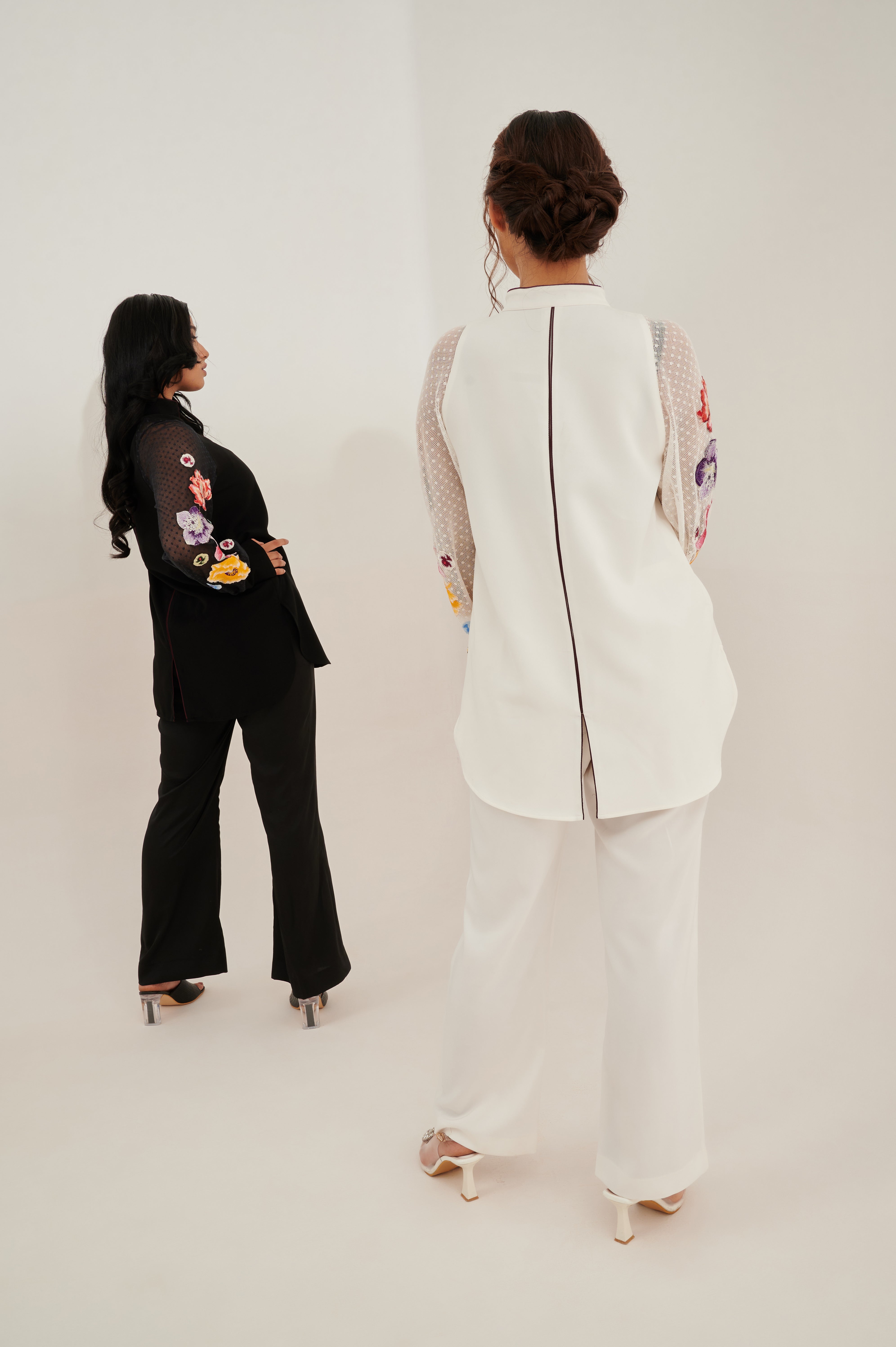 LOUVRETTE formal embroidery shirt