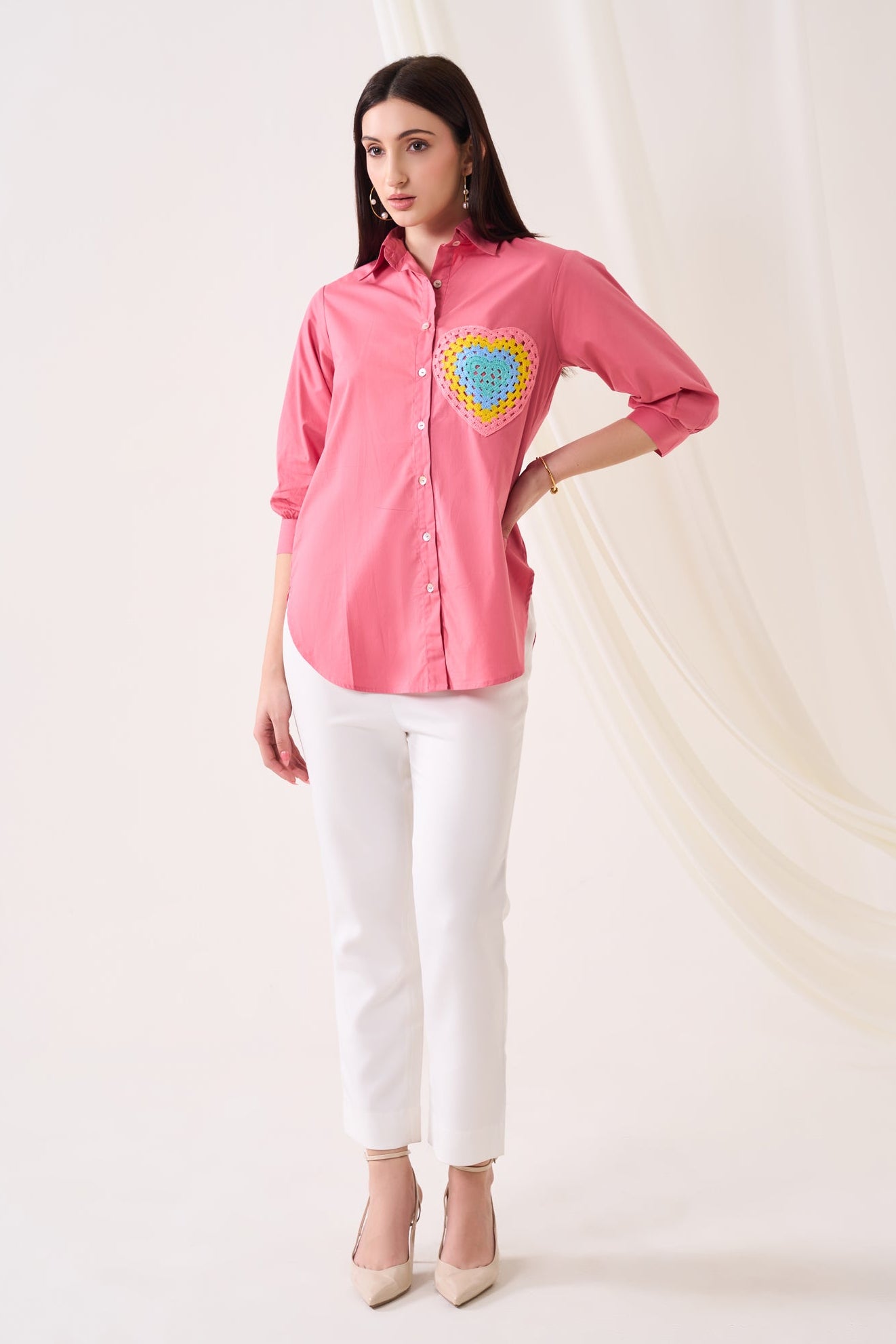 CROCHEART POPLIN SHIRT