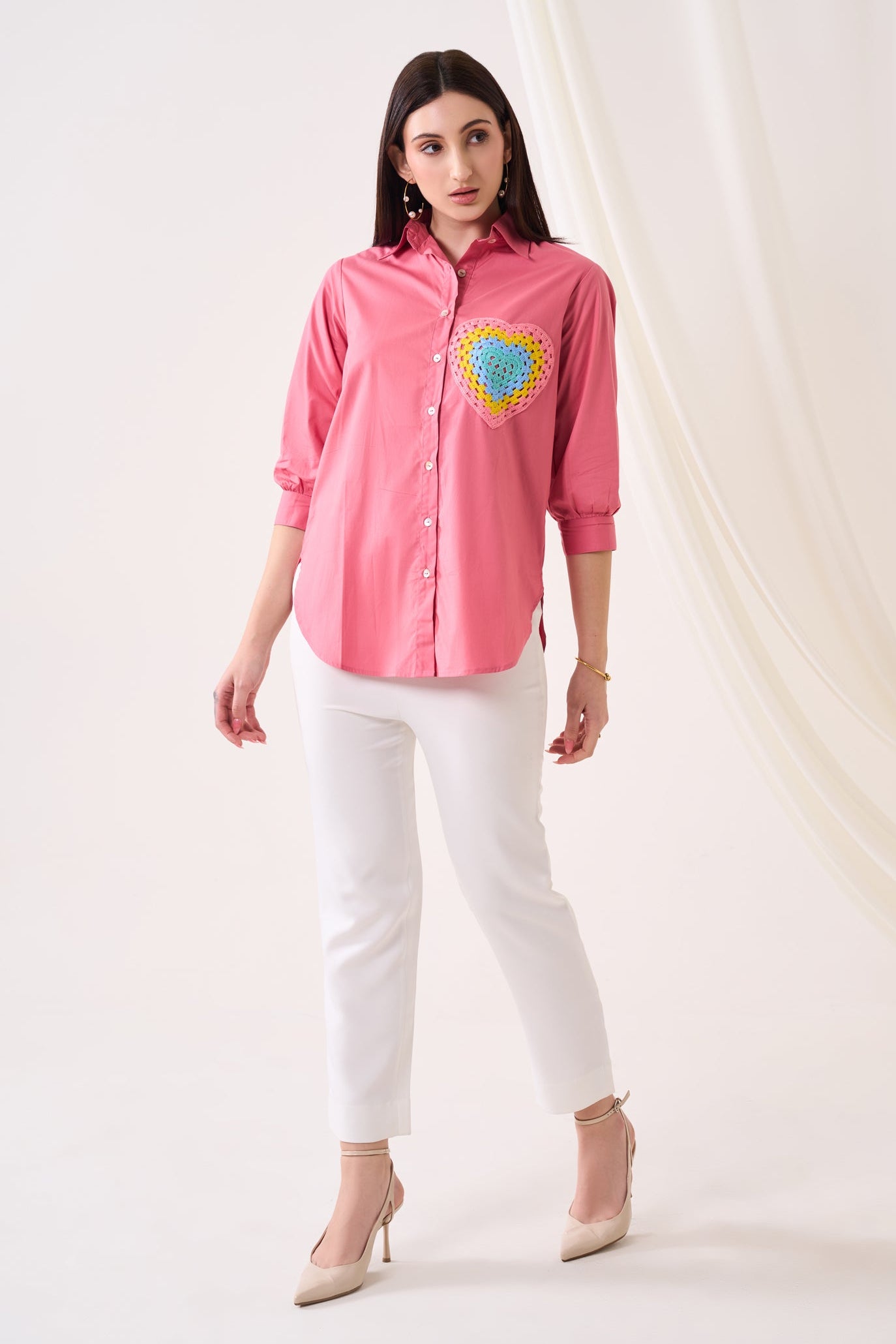 CROCHEART POPLIN SHIRT