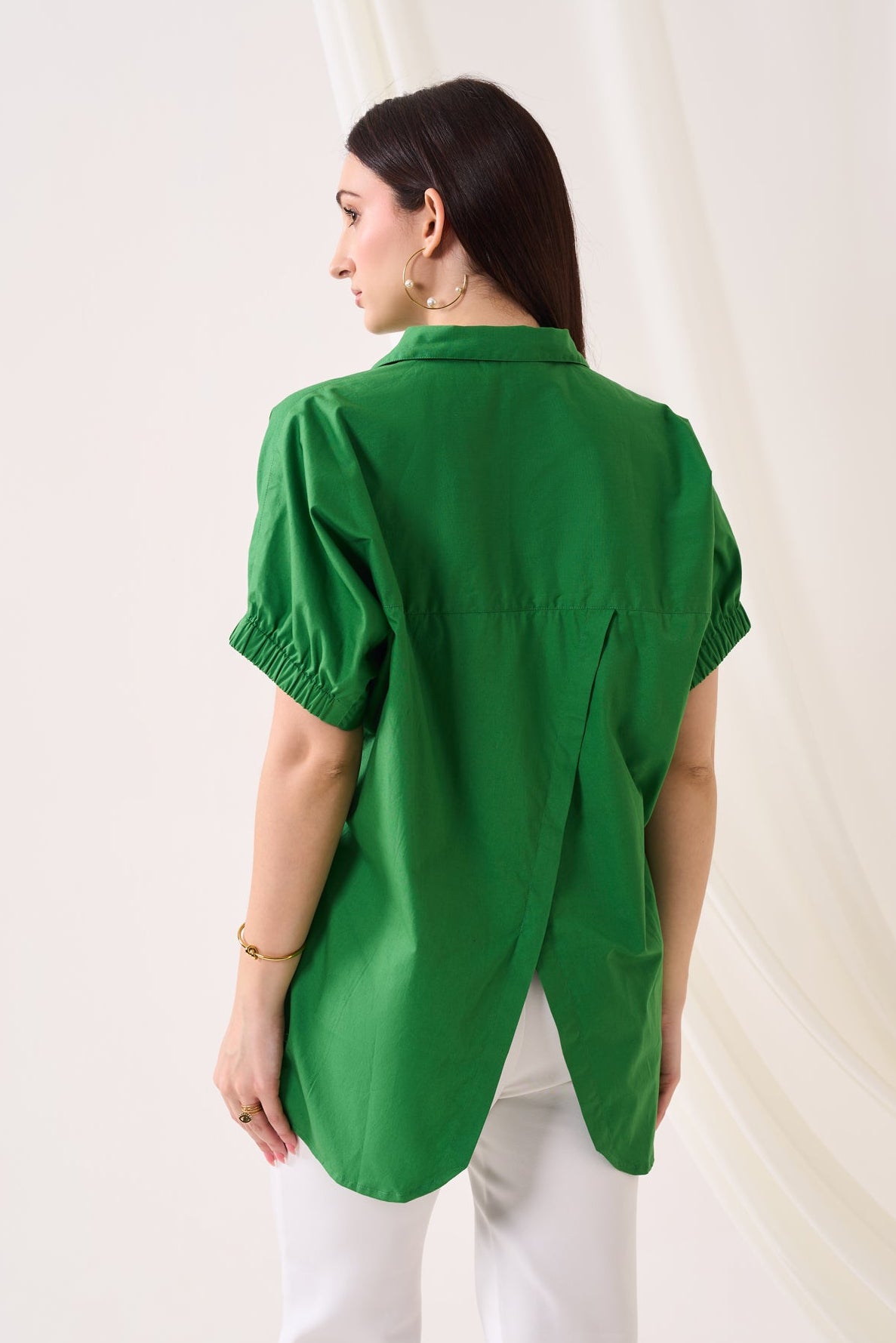 DISPERSE SEQUINED POPLIN SHIRT