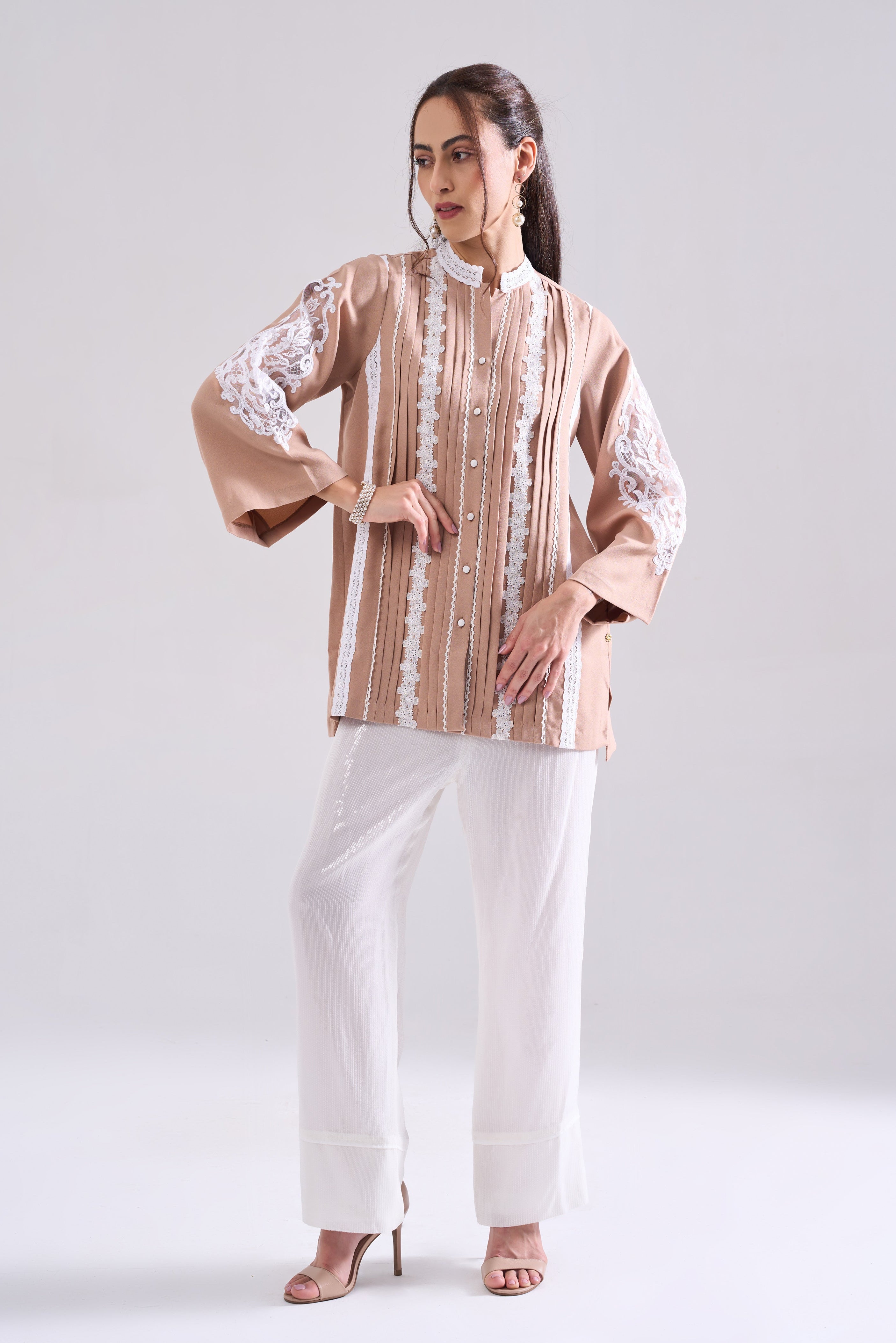 NOSTALGIA LACEWORK FORMAL SHIRT