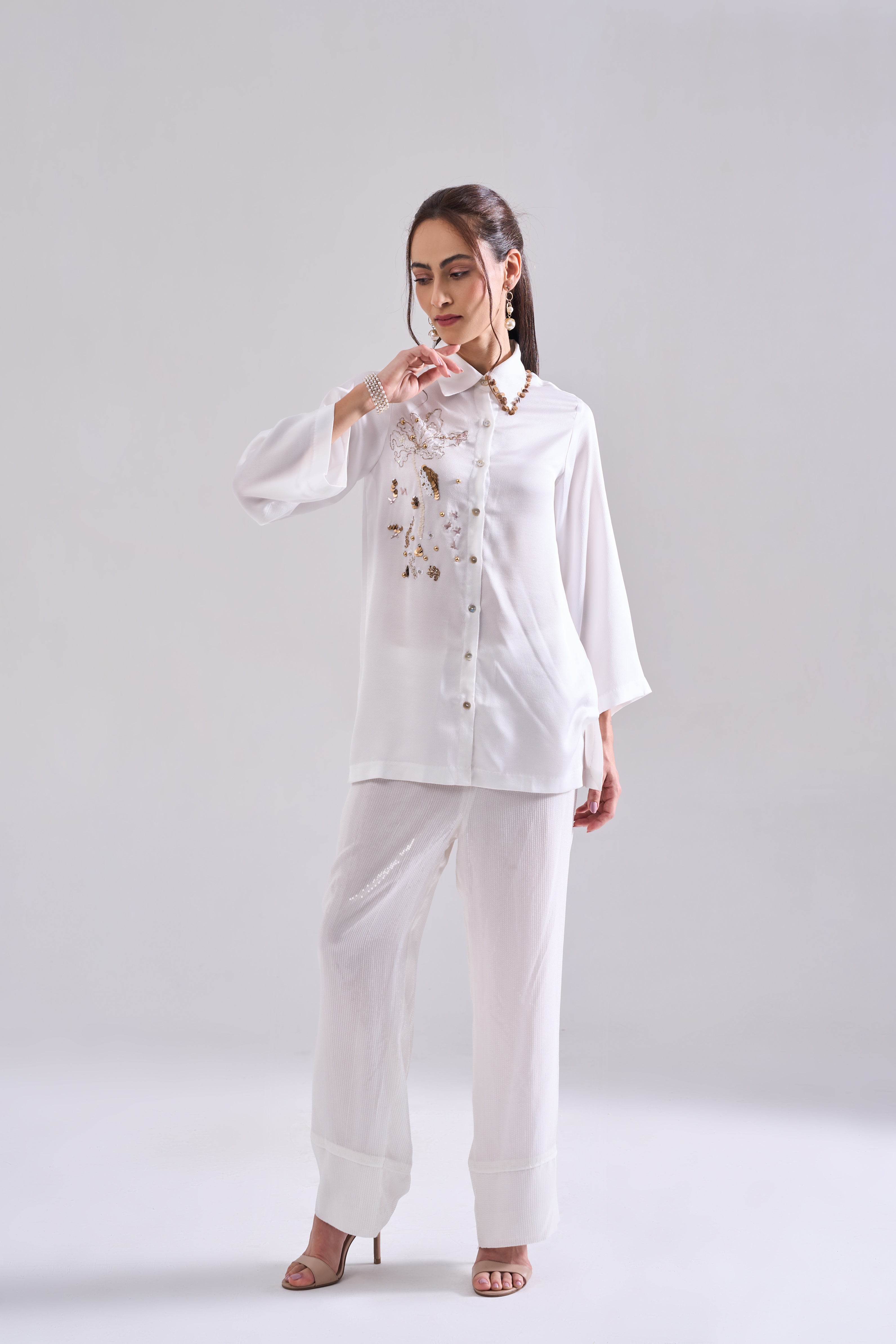 SNOWHITE SEQUINED SHIRT