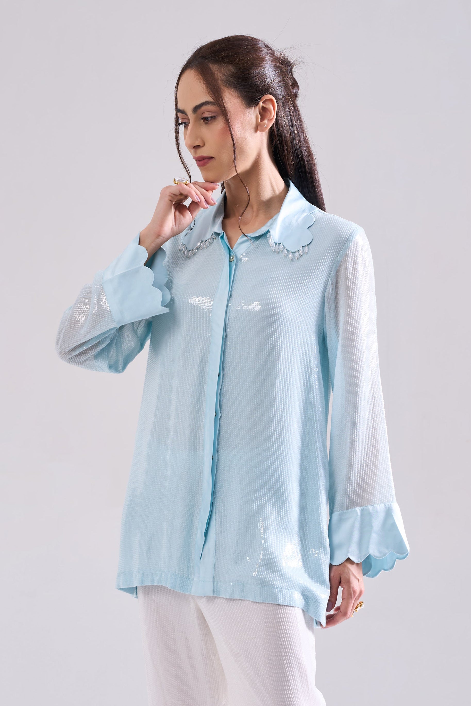 SHIMMER SEQUIN SHIRT