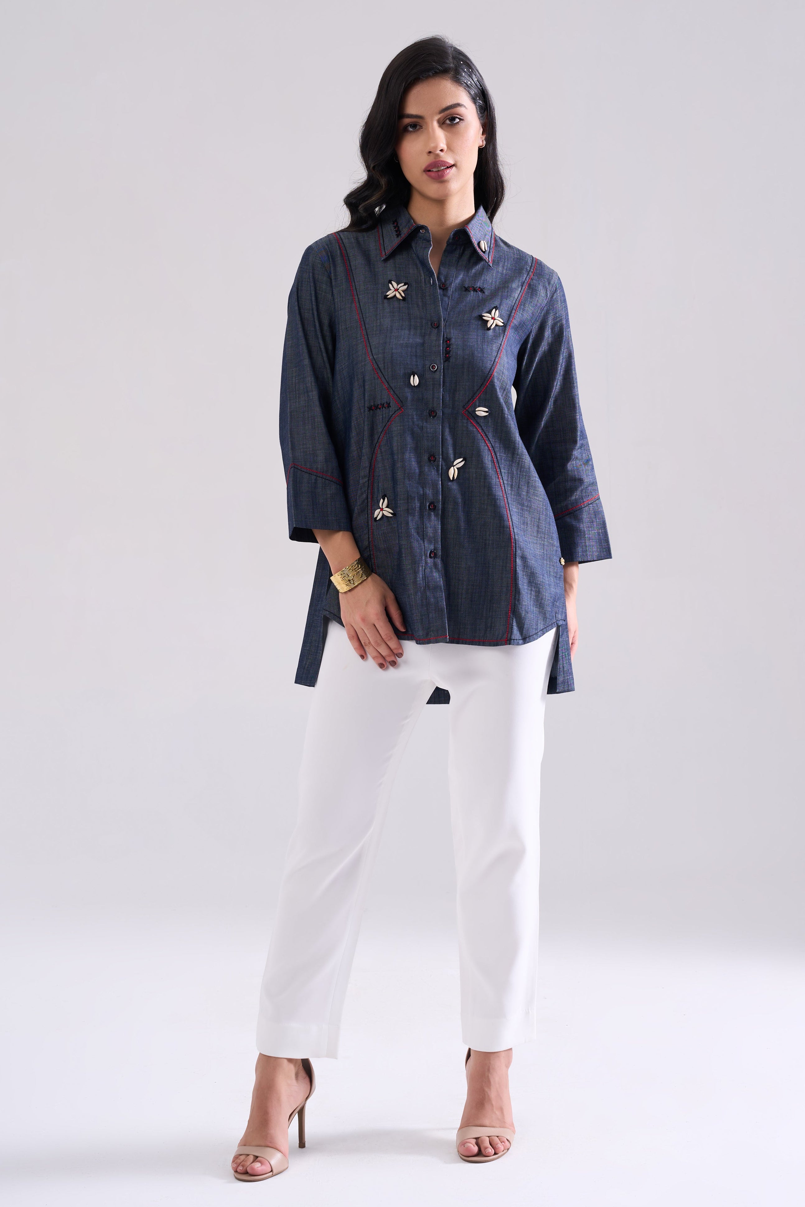 SHELL EMBROIDERED SHIRT