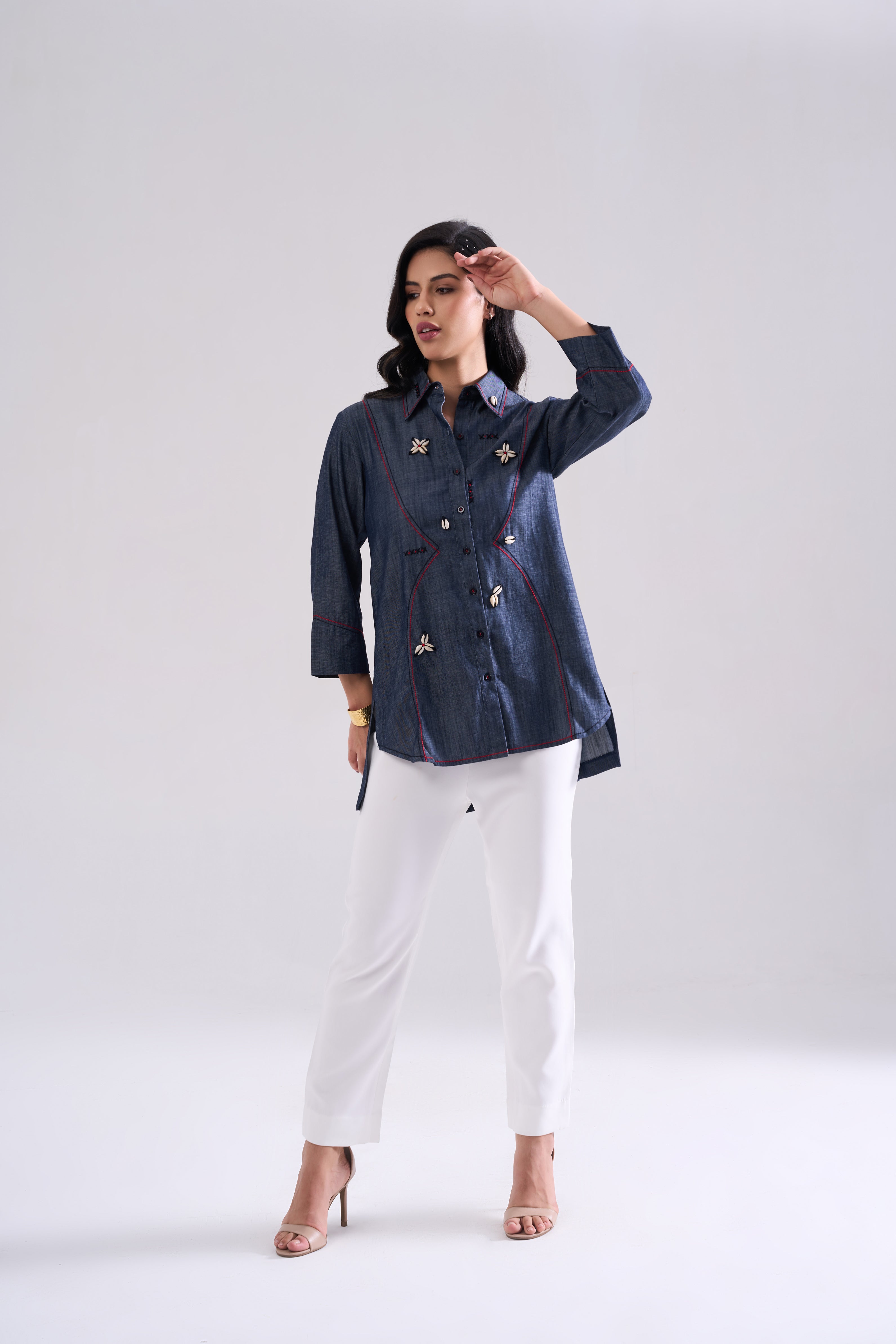 SHELL EMBROIDERED SHIRT