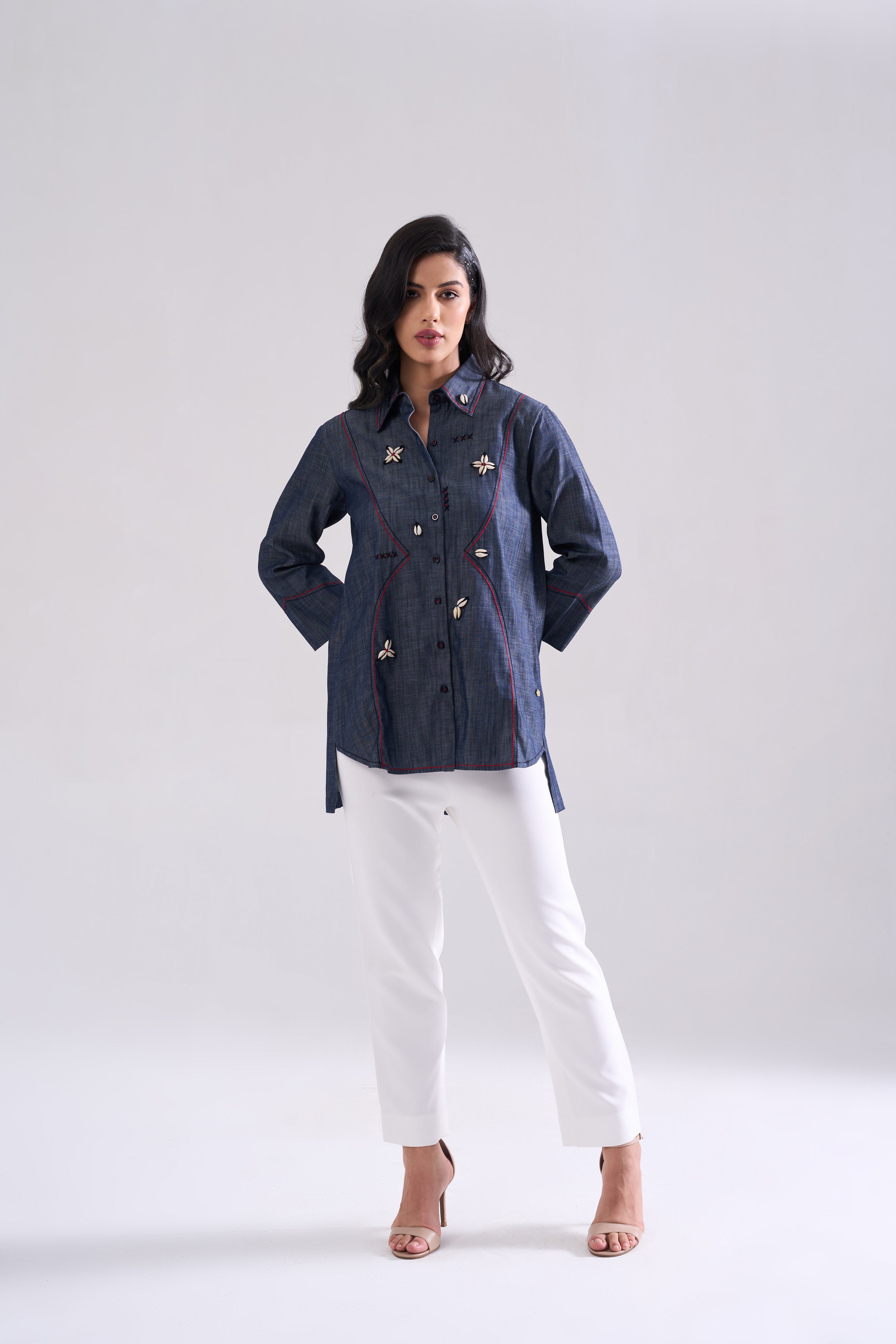 SHELL EMBROIDERED SHIRT