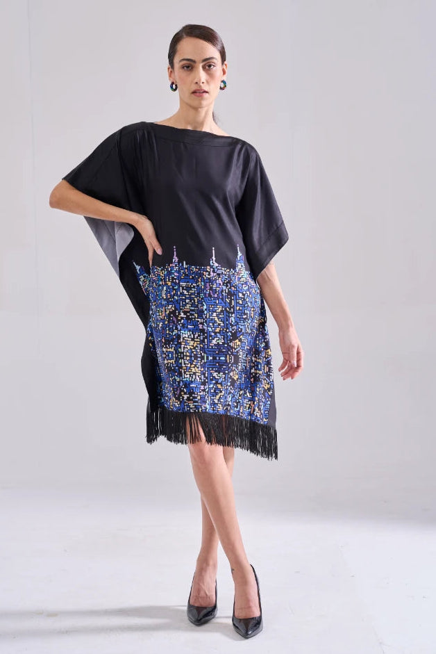 CITY LIGHTS FRINGE DRESS