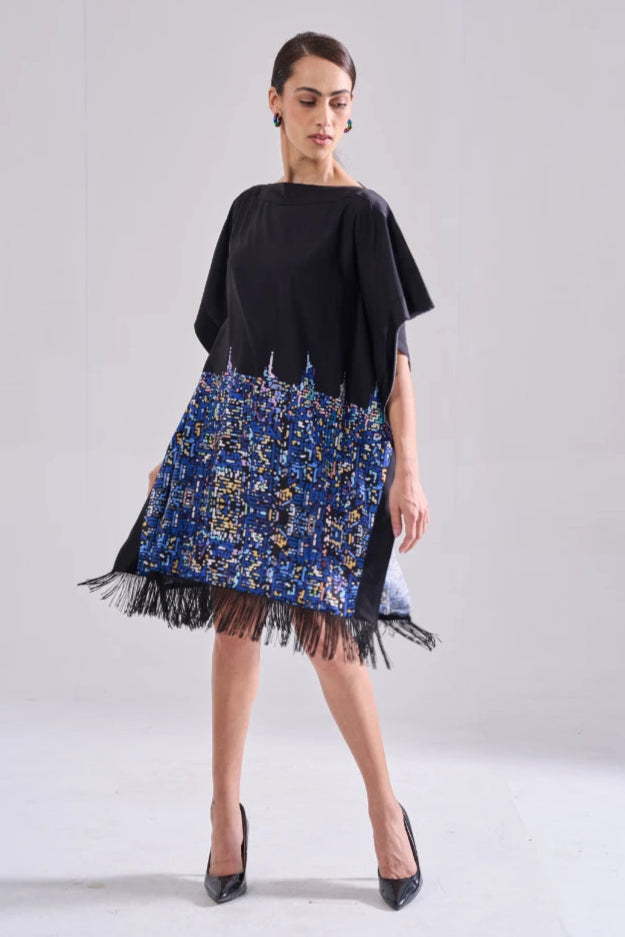 CITY LIGHTS FRINGE DRESS