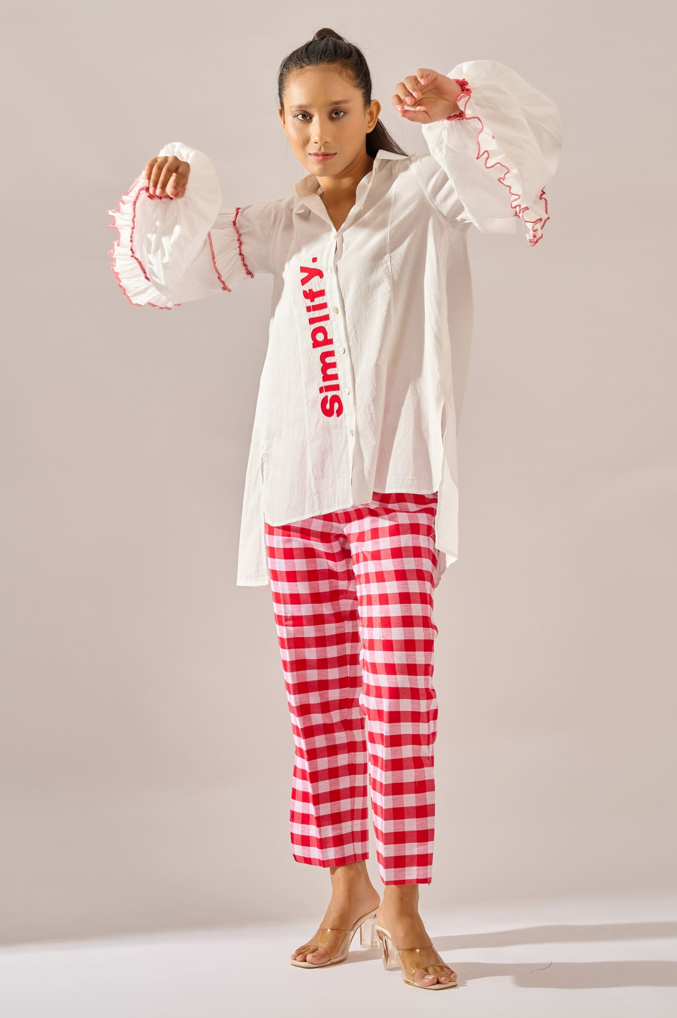 Simplify Shirt in white cotton