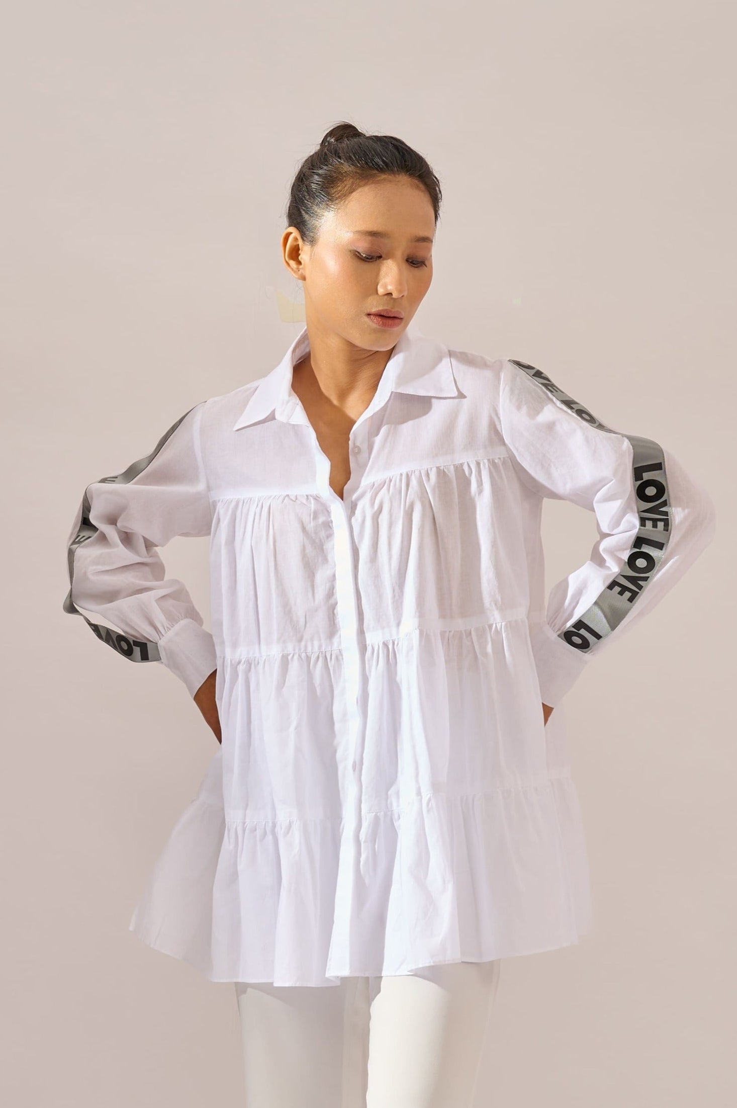 Love formal white cotton shirt