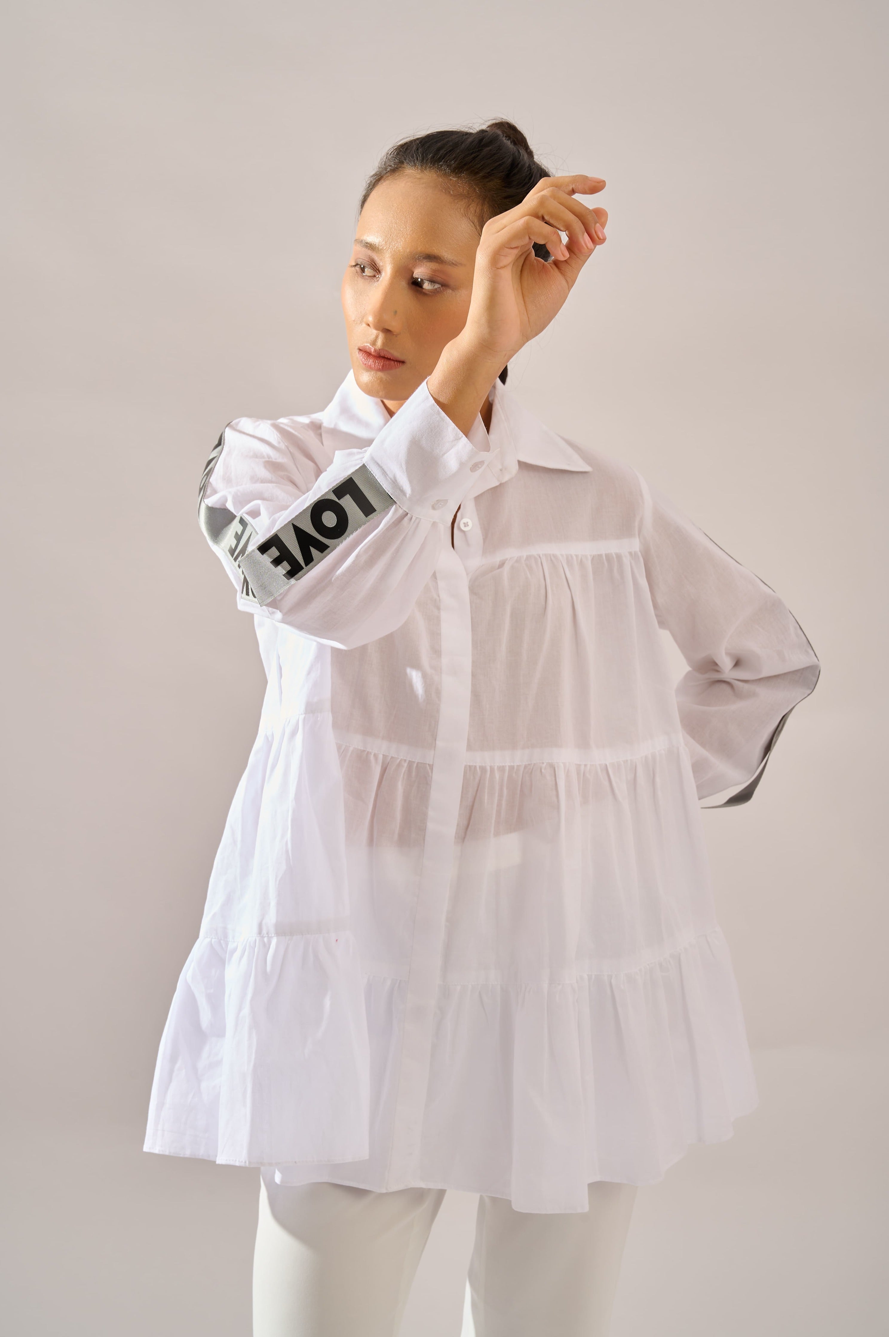 Love formal white cotton shirt