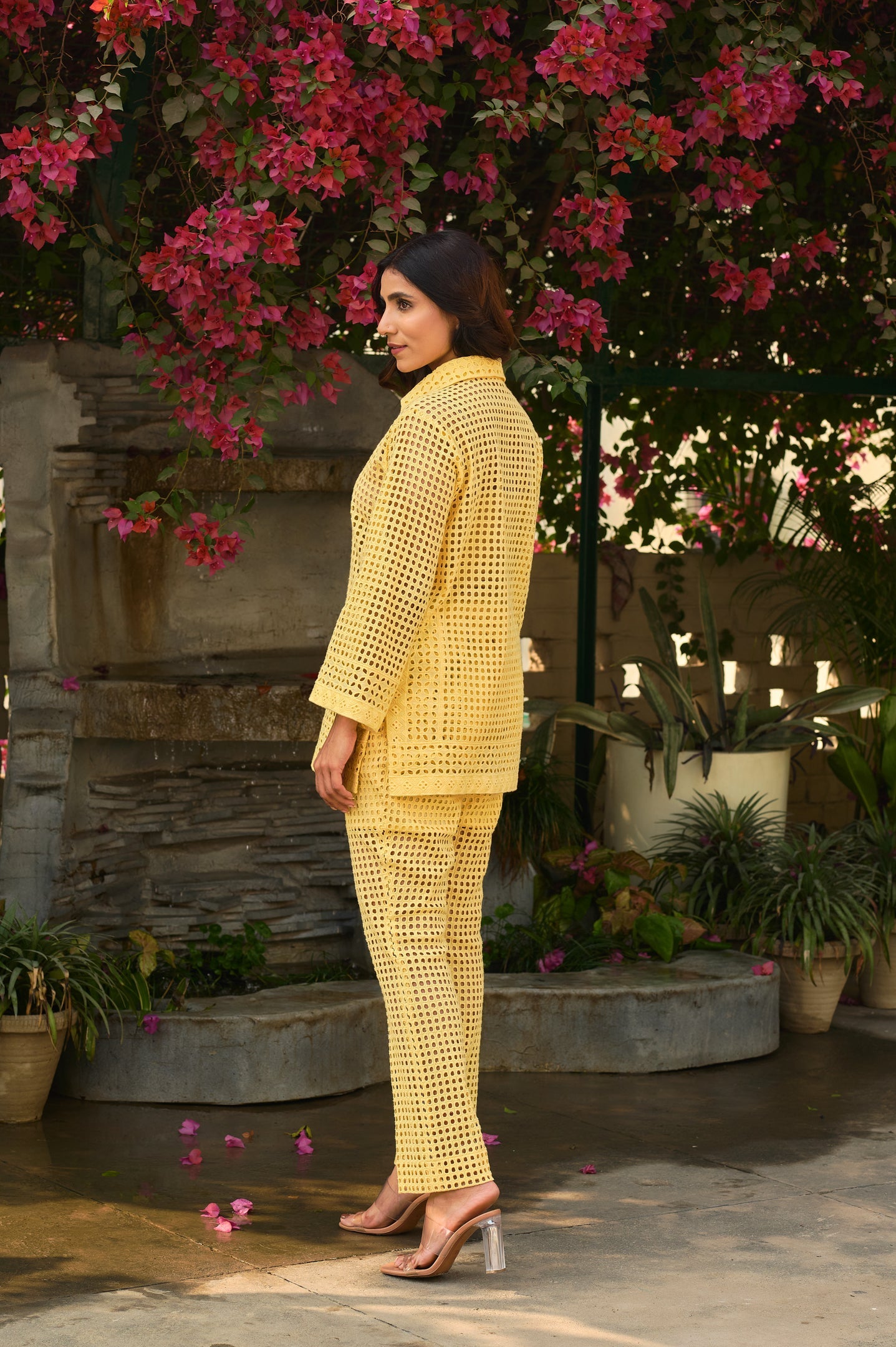 Sunshine formal co-ord set in cotton schiffly