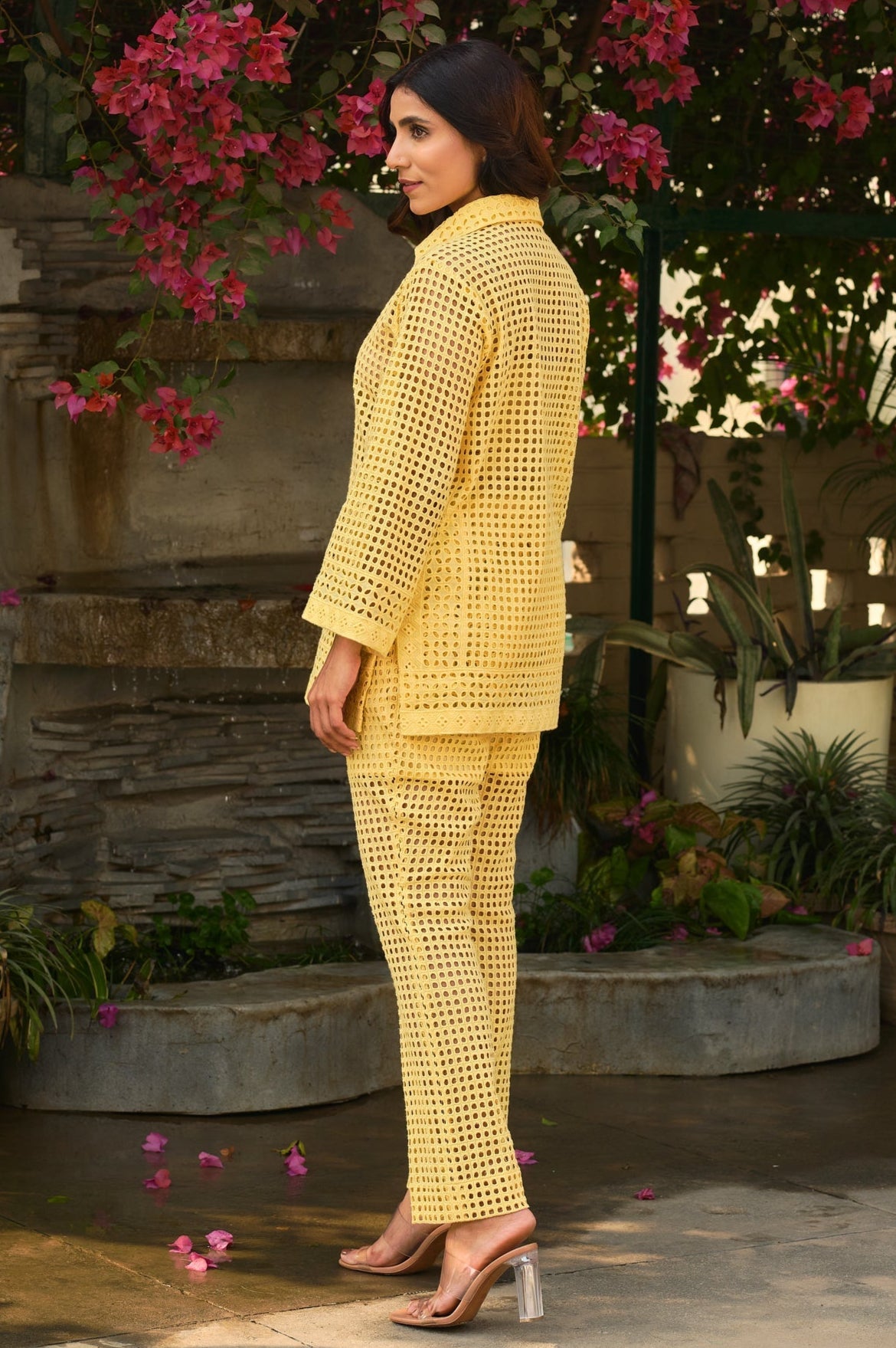 Sunshine formal co-ord set in cotton schiffly