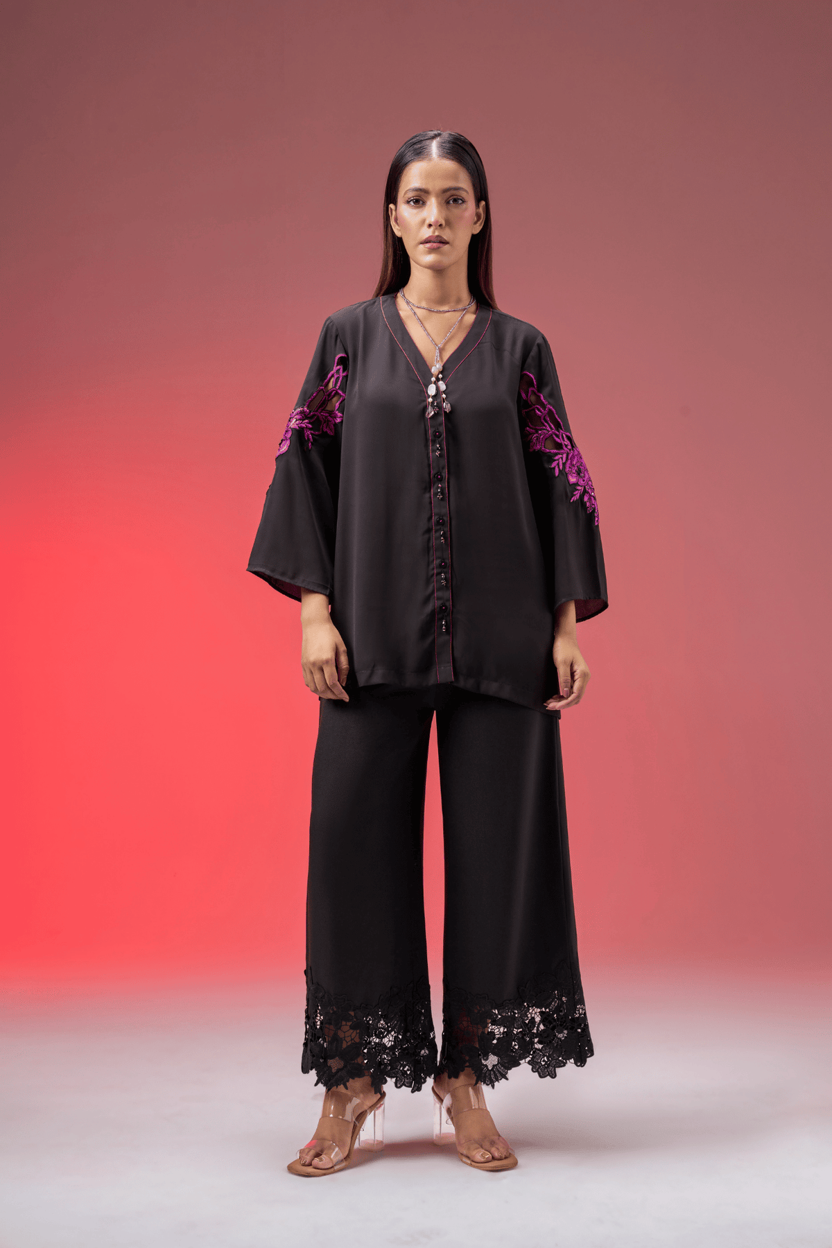 DRAMA BLACK SEQUIN SHIRT