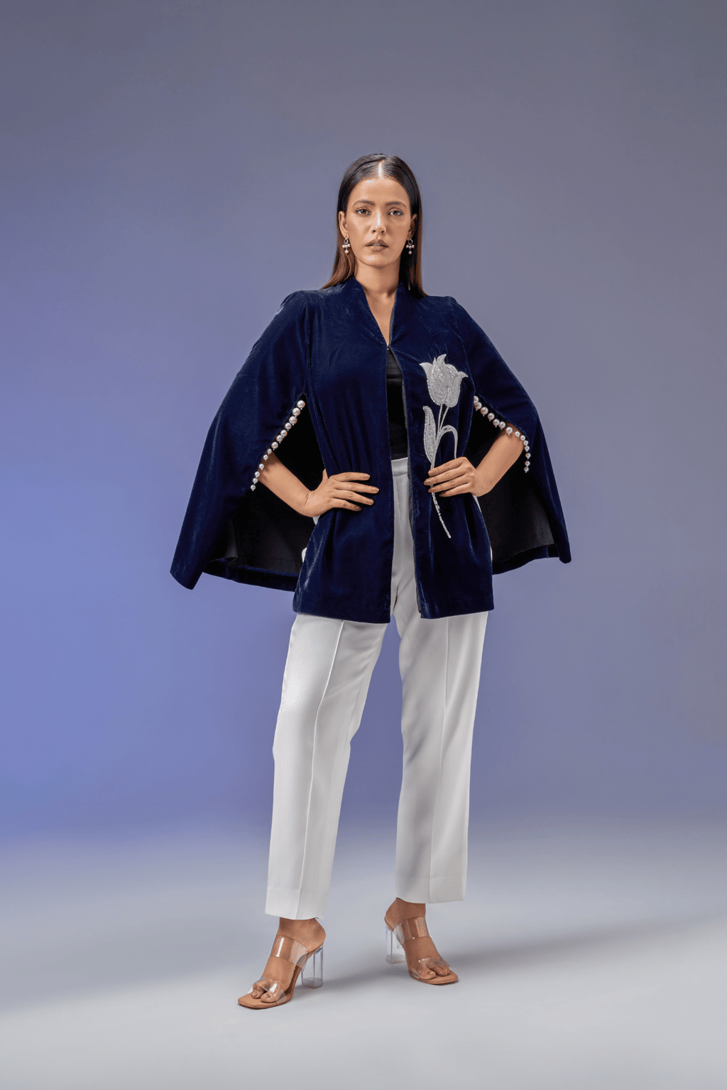 TULIP VELVET CAPE