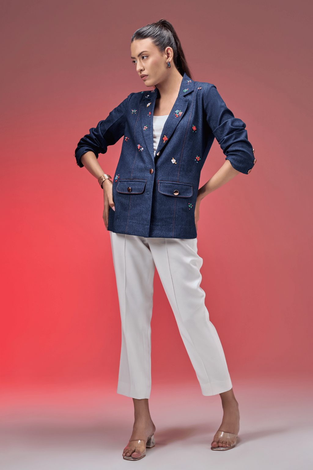 BEAD DENIM JACKET
