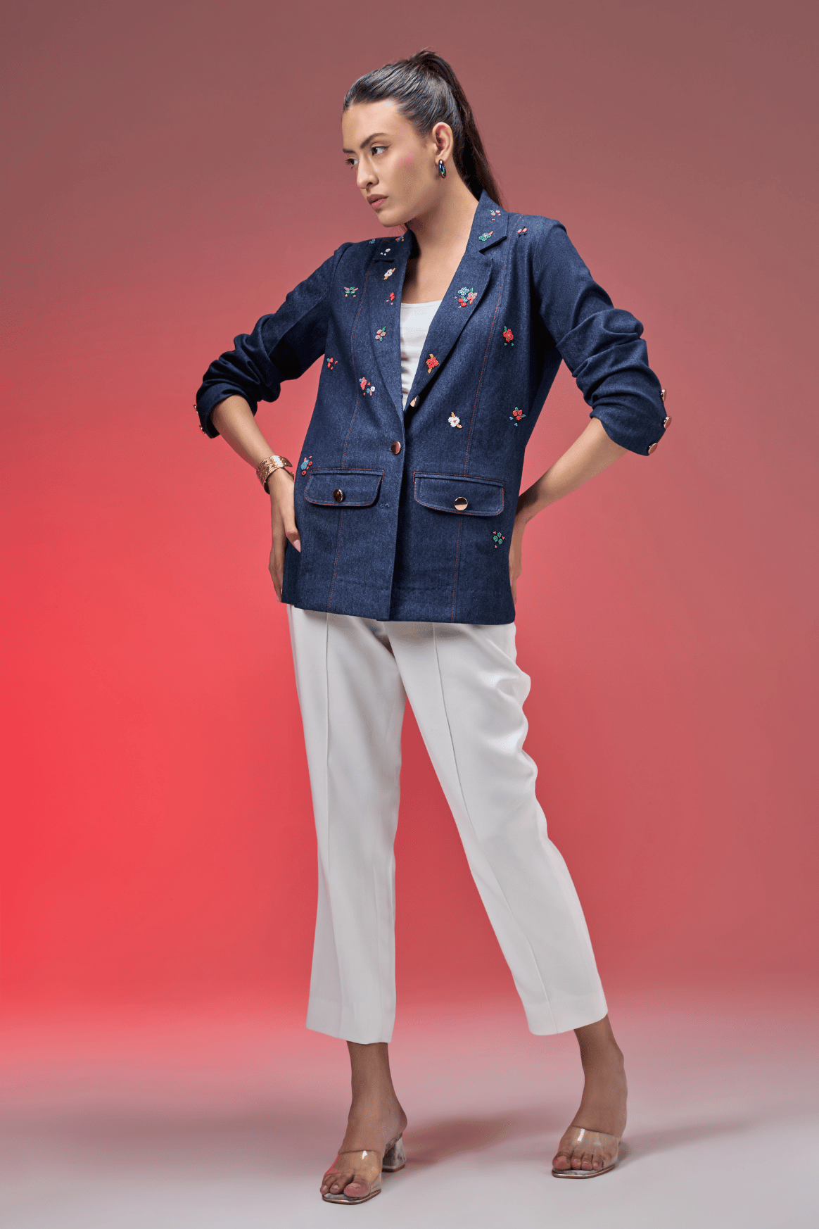 BEAD DENIM JACKET