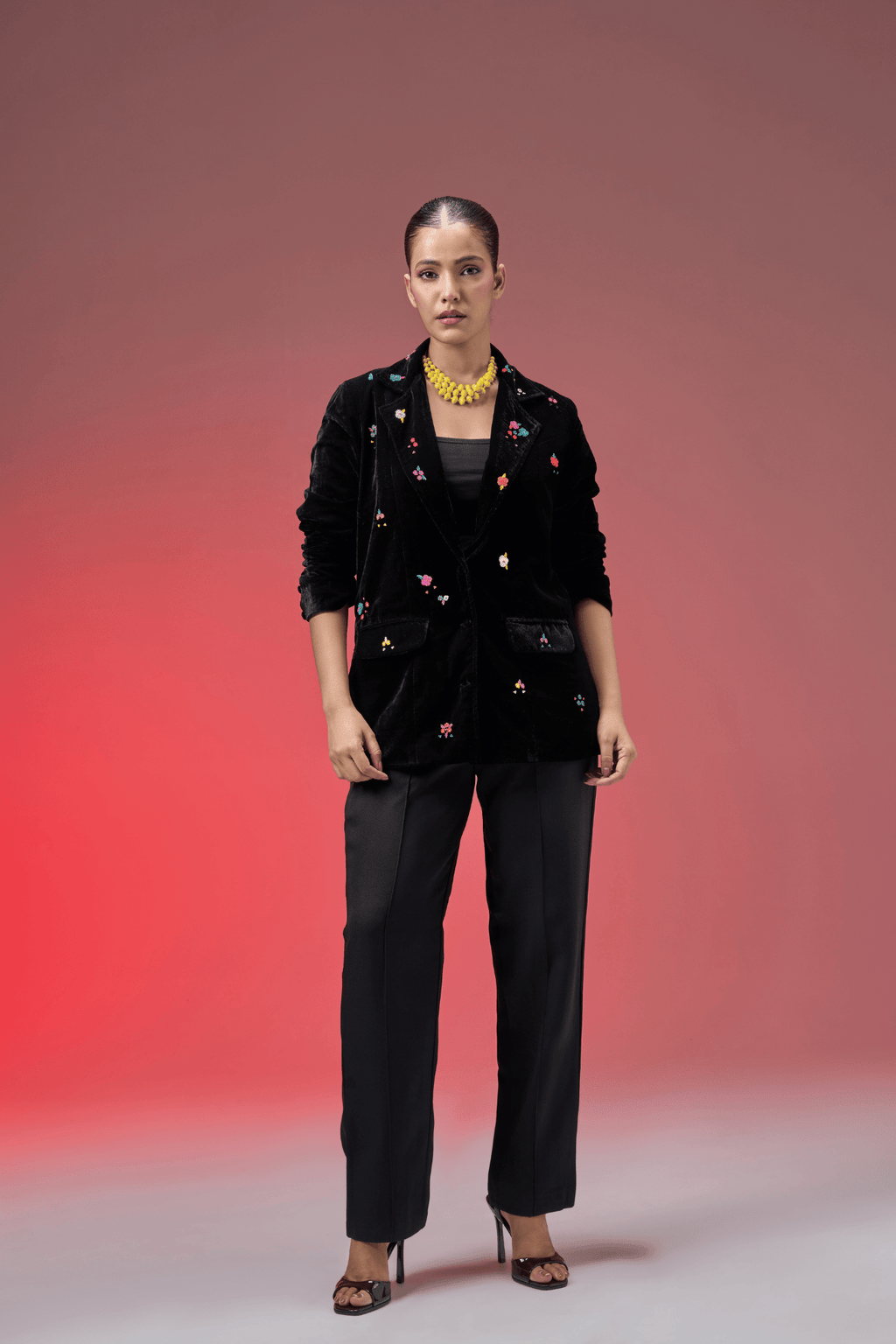 BEAD VELVET JACKET