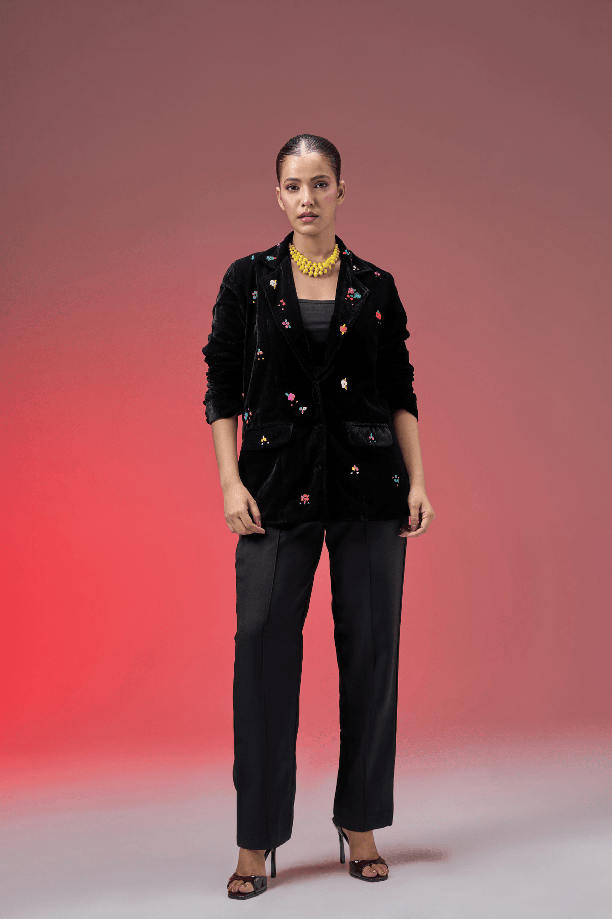 BEAD VELVET JACKET