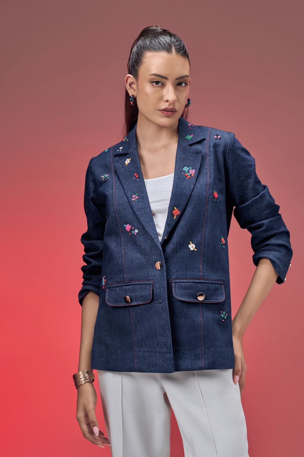 BEAD DENIM JACKET