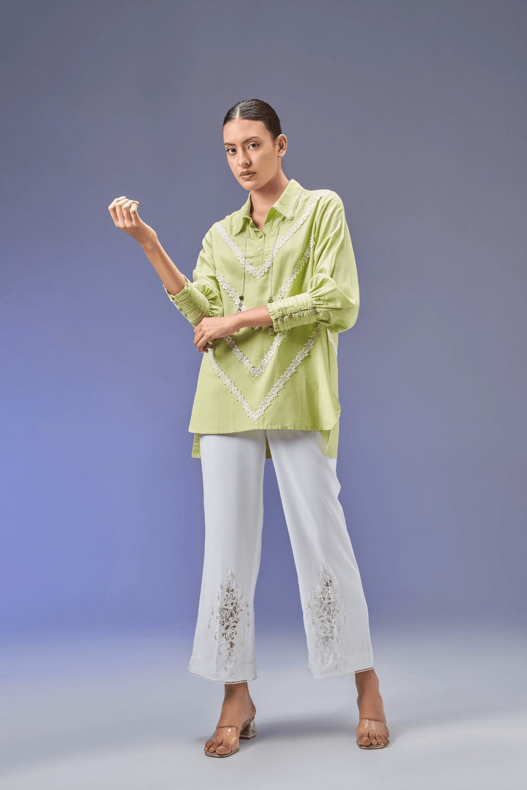 PISTACHIO LINEN SHIRT