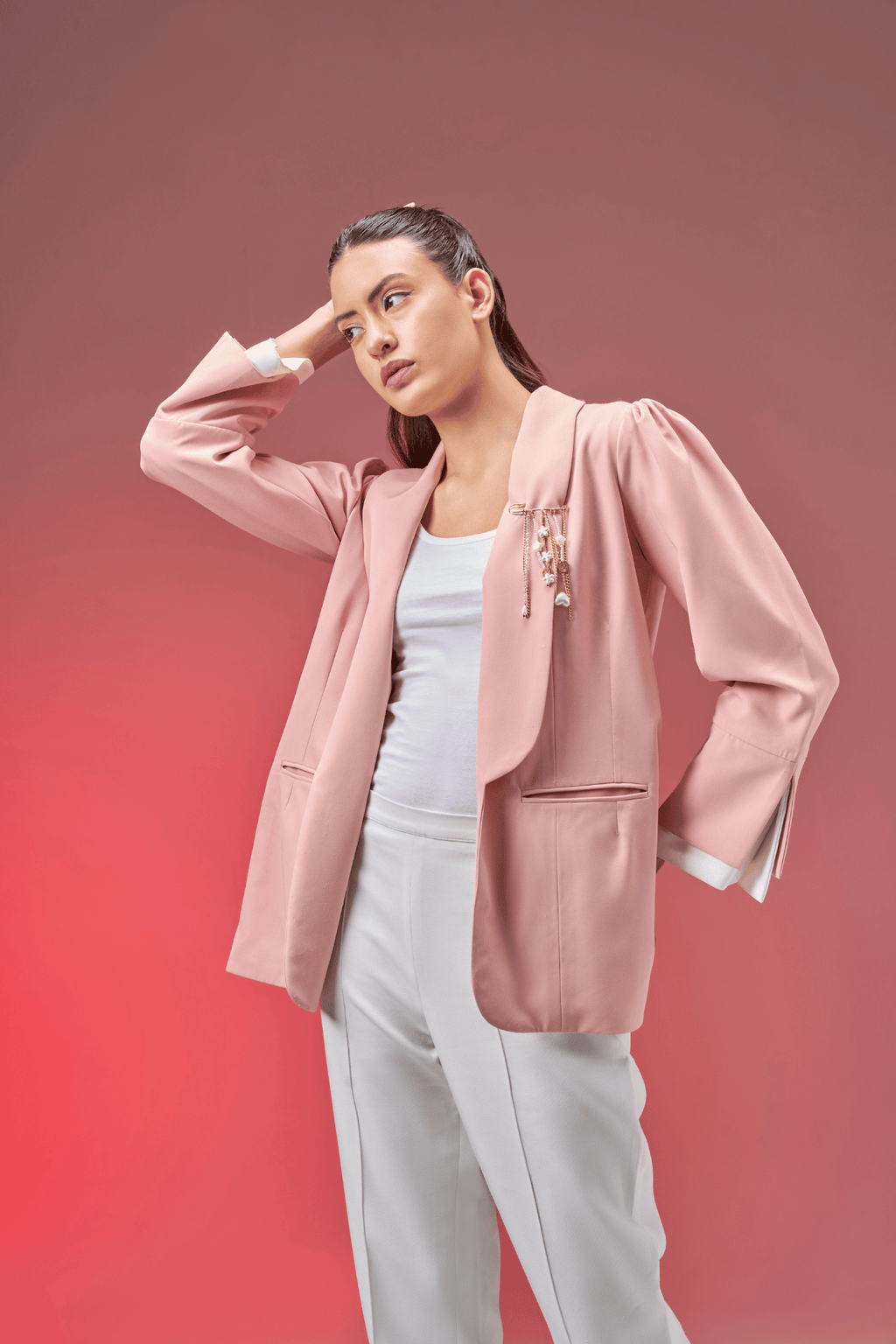OFF THE CUFF PINK JACKET