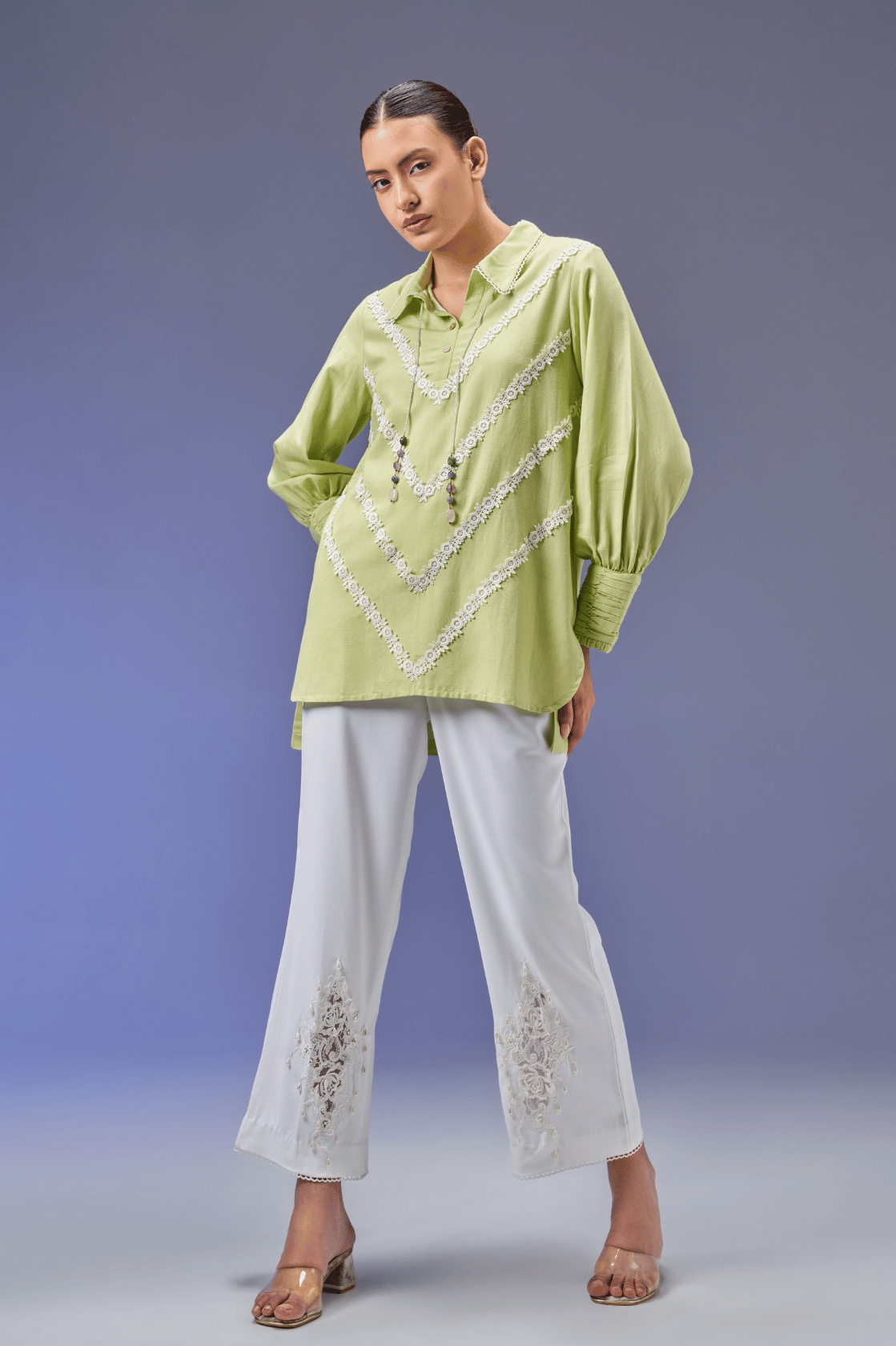 PISTACHIO LINEN SHIRT